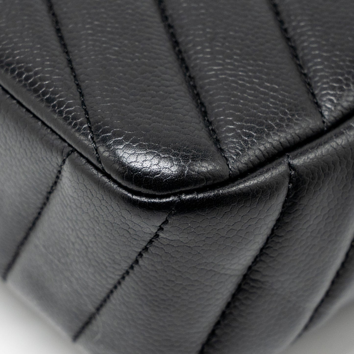 Chanel Envelop Flap Bag Chevron Caviar Black