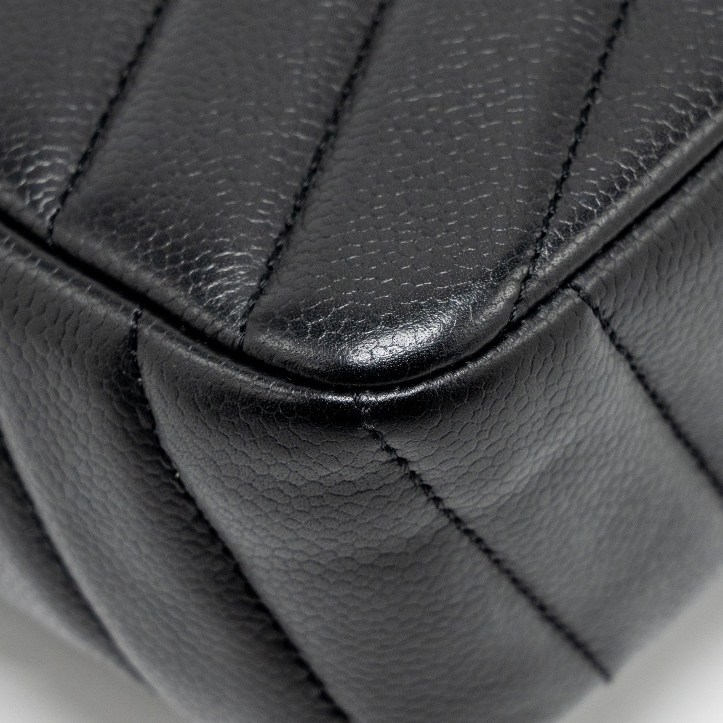 Chanel Envelop Flap Bag Chevron Caviar Black