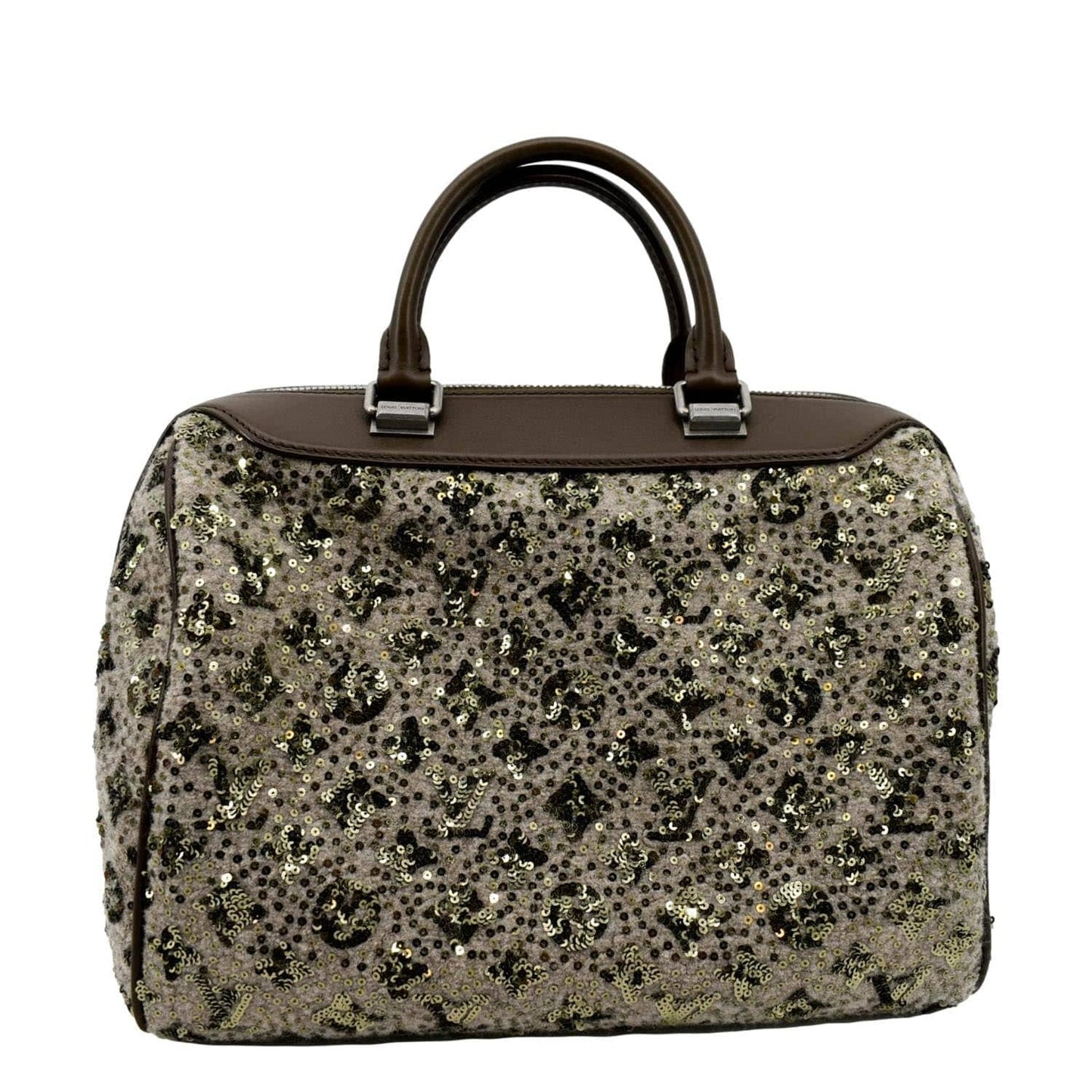 LOUIS VUITTON  Sunshine Express 30 Monogram Sequin Satchel Bag Khaki