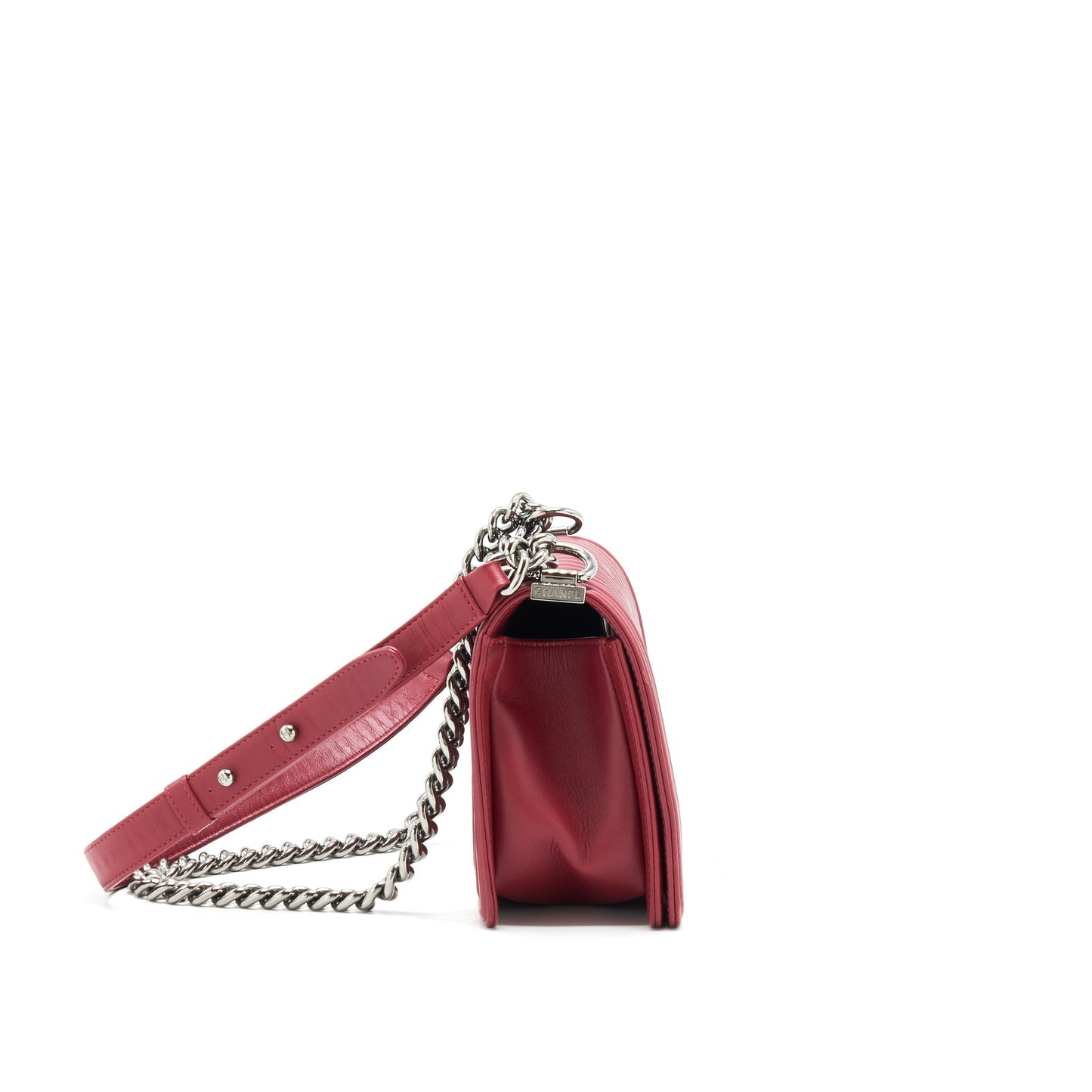 Chanel Medium Chevron Boy Chanel Bag Limited Edition dark red
