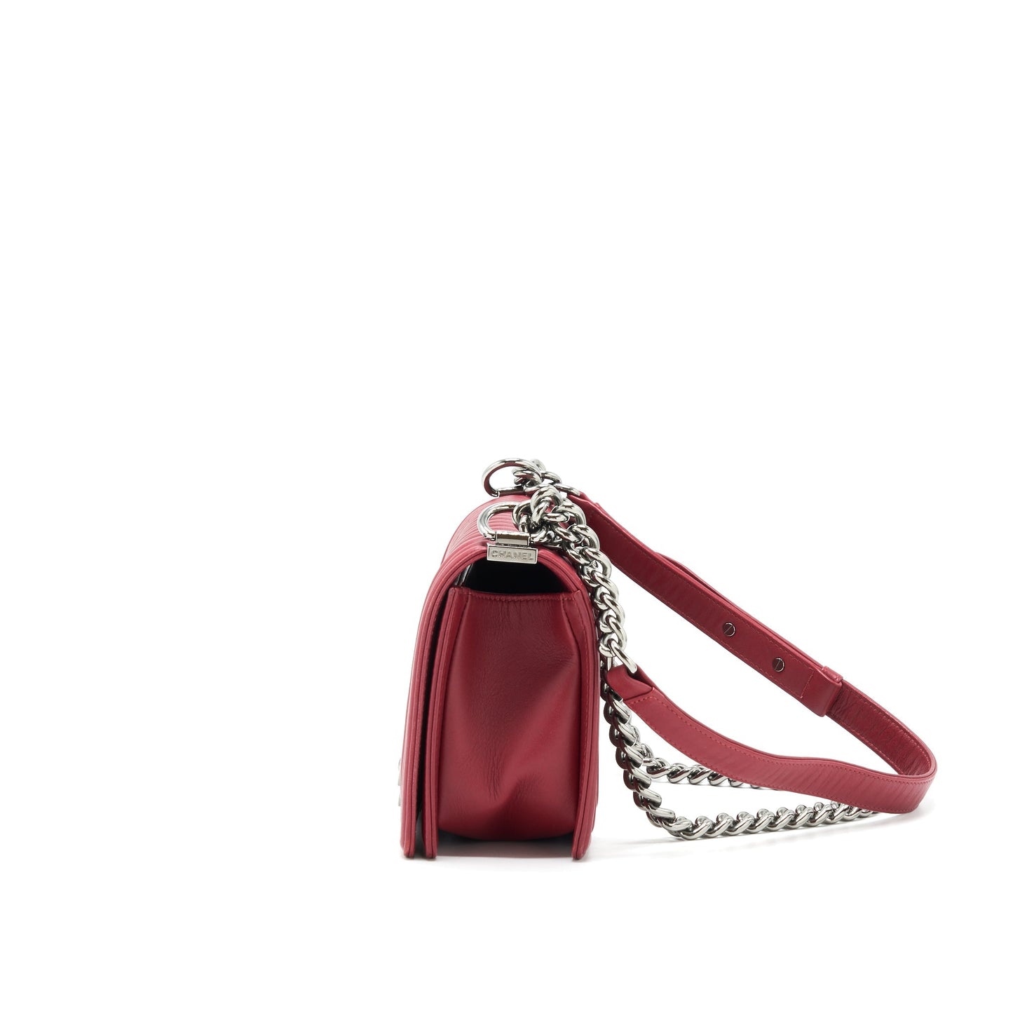 Chanel Medium Chevron Boy Chanel Bag Limited Edition dark red