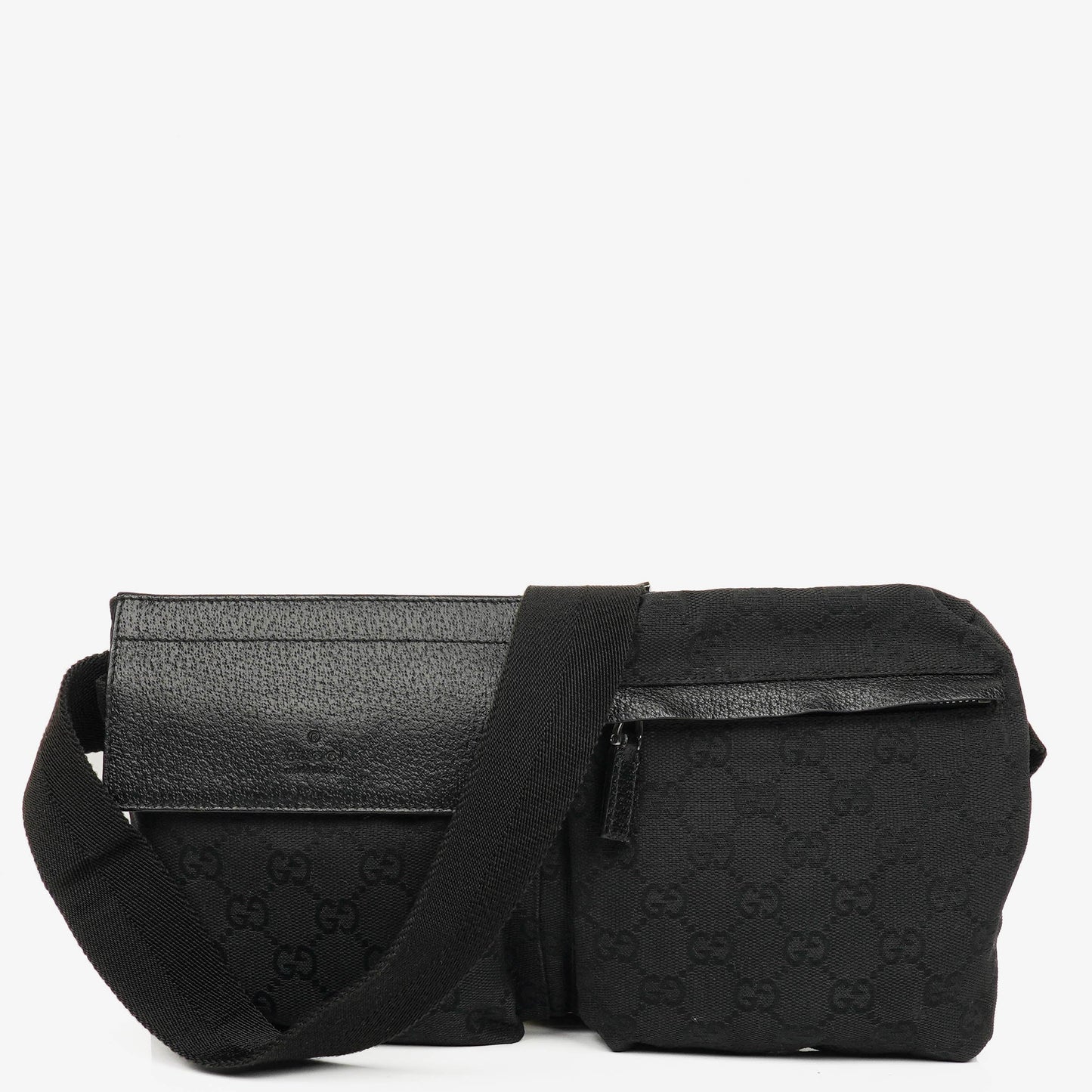 Gucci GG Black Monogram Canvas Belt Bag