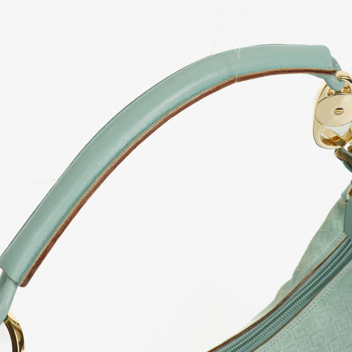 Gucci Suede And Leather Braided Handle Ring Hobo Bag