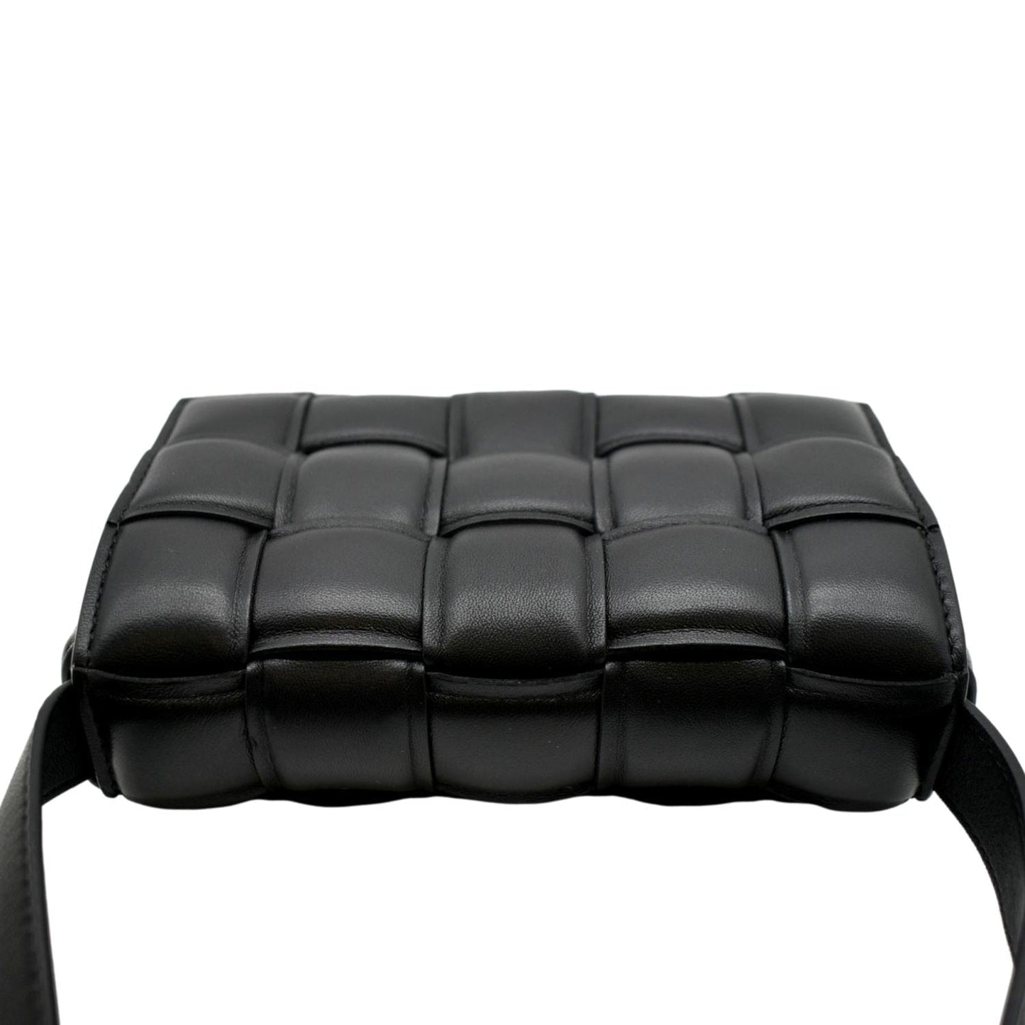 BOTTEGA VENETA Padded Cassette Leather Crossbody Bag Black
