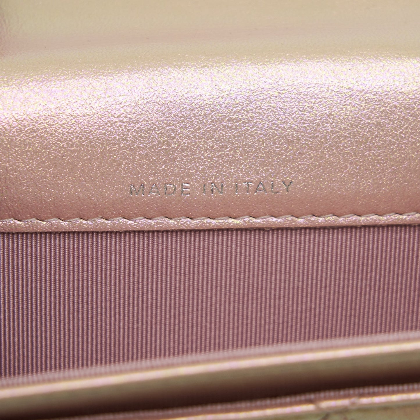 Chanel 21k Iridescent Pink Flap Card Holder