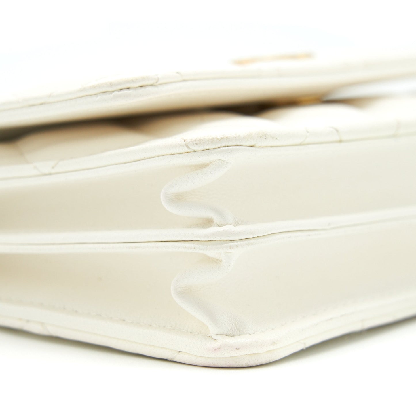 Chanel Ruffles Mini Wallet On Chains White
