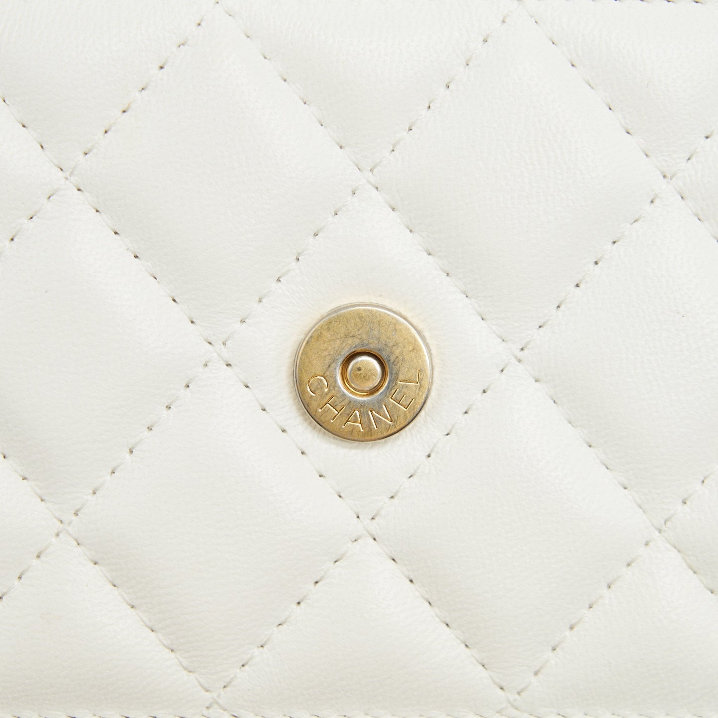 Chanel Ruffles Mini Wallet On Chains White