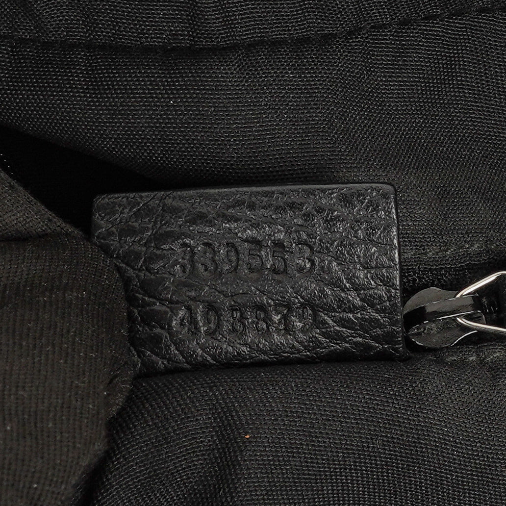 Gucci GG Canvas Charm Black Hobo Bag