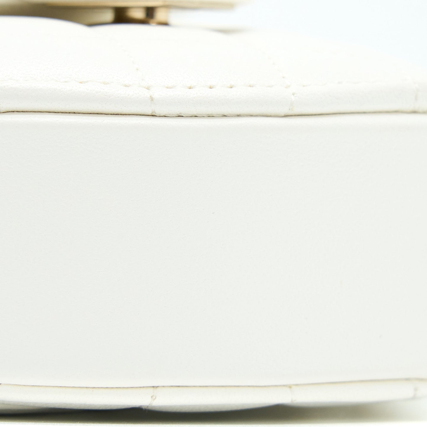 Chanel Small Heart Bag Lambskin White L