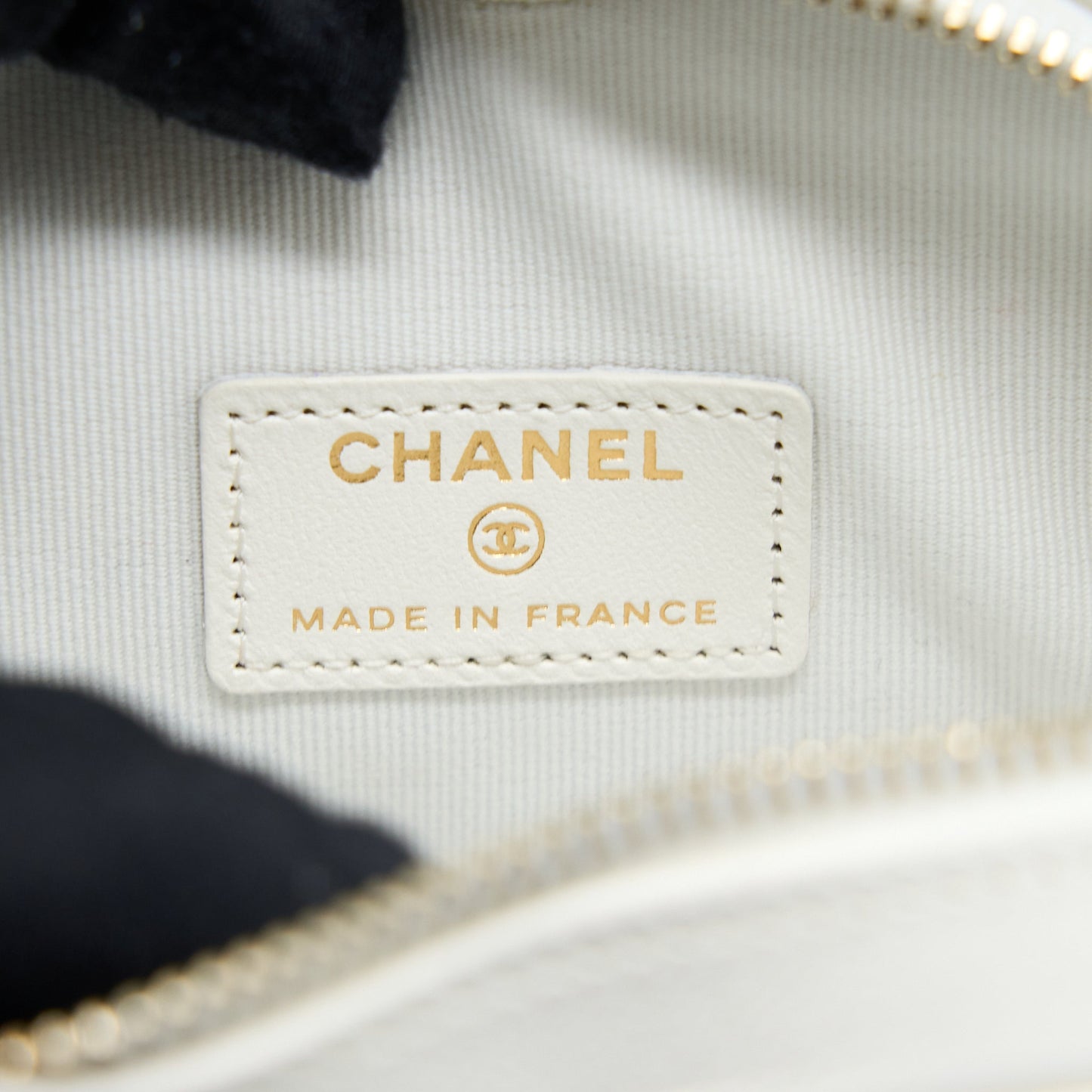 Chanel Small Heart Bag Lambskin White L