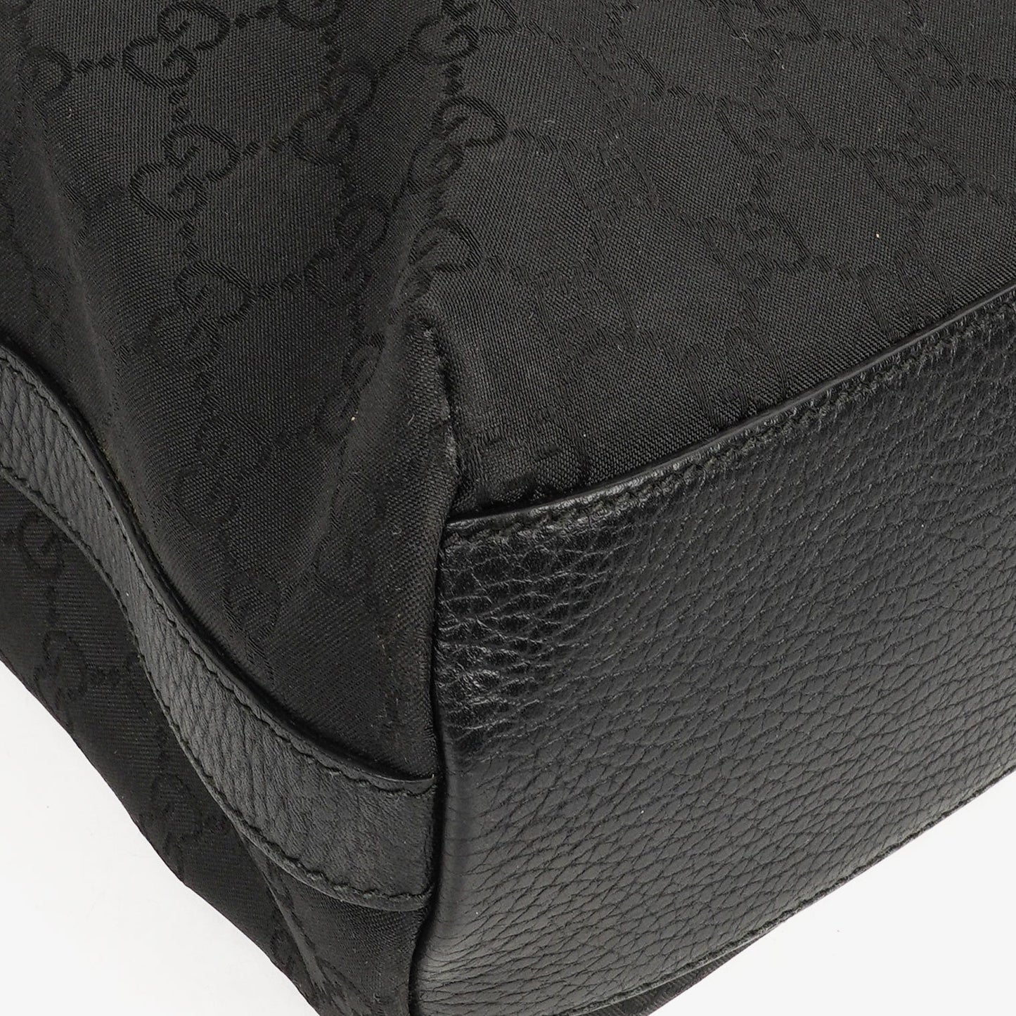 Gucci GG Canvas Charm Black Hobo Bag