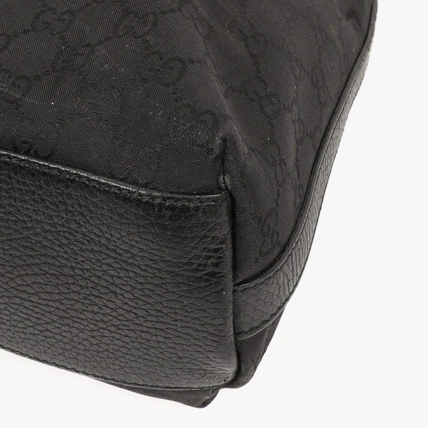 Gucci GG Canvas Charm Black Hobo Bag