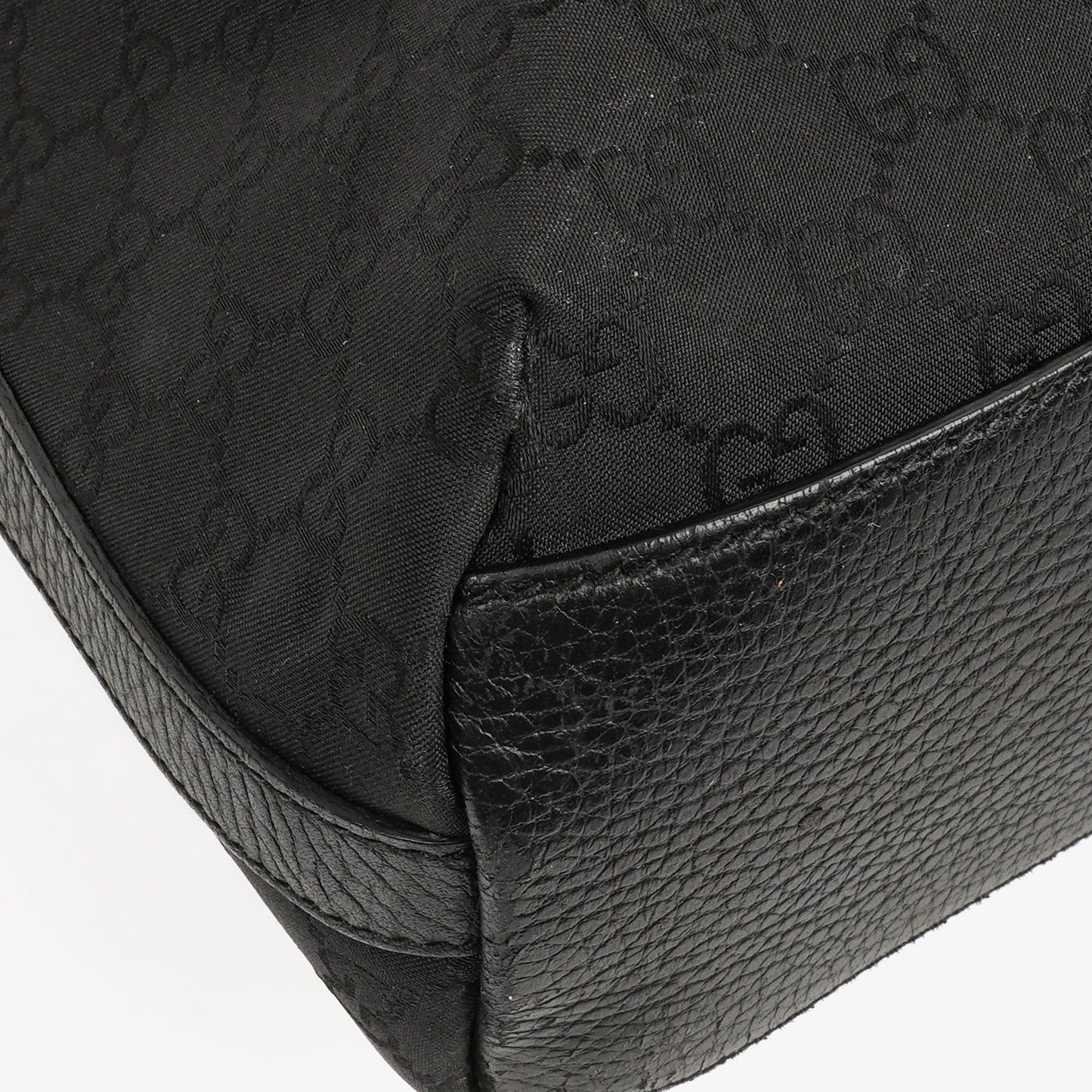 Gucci GG Canvas Charm Black Hobo Bag