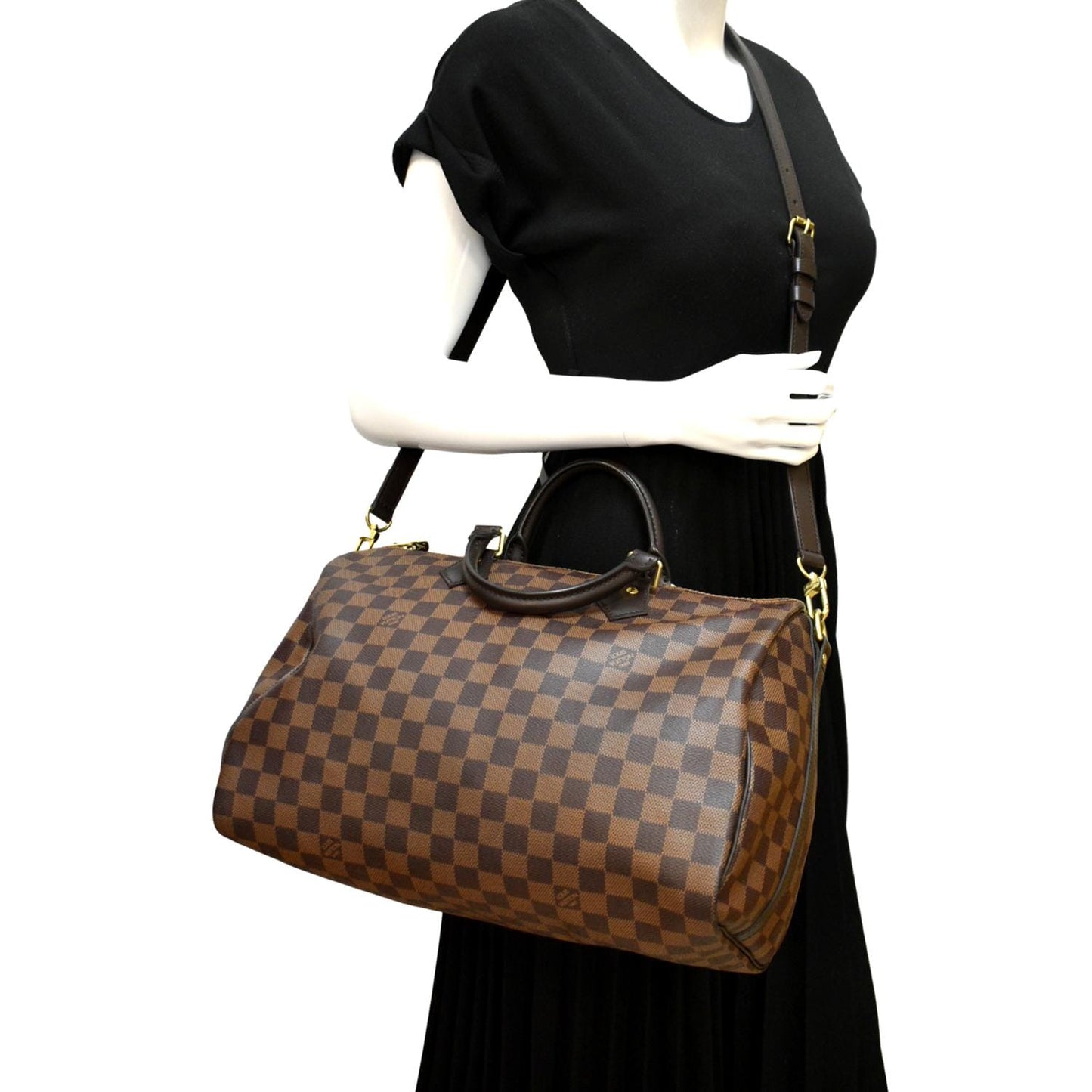 LOUIS VUITTON  35 Bandouliere Damier Ebene Shoulder Bag Brown