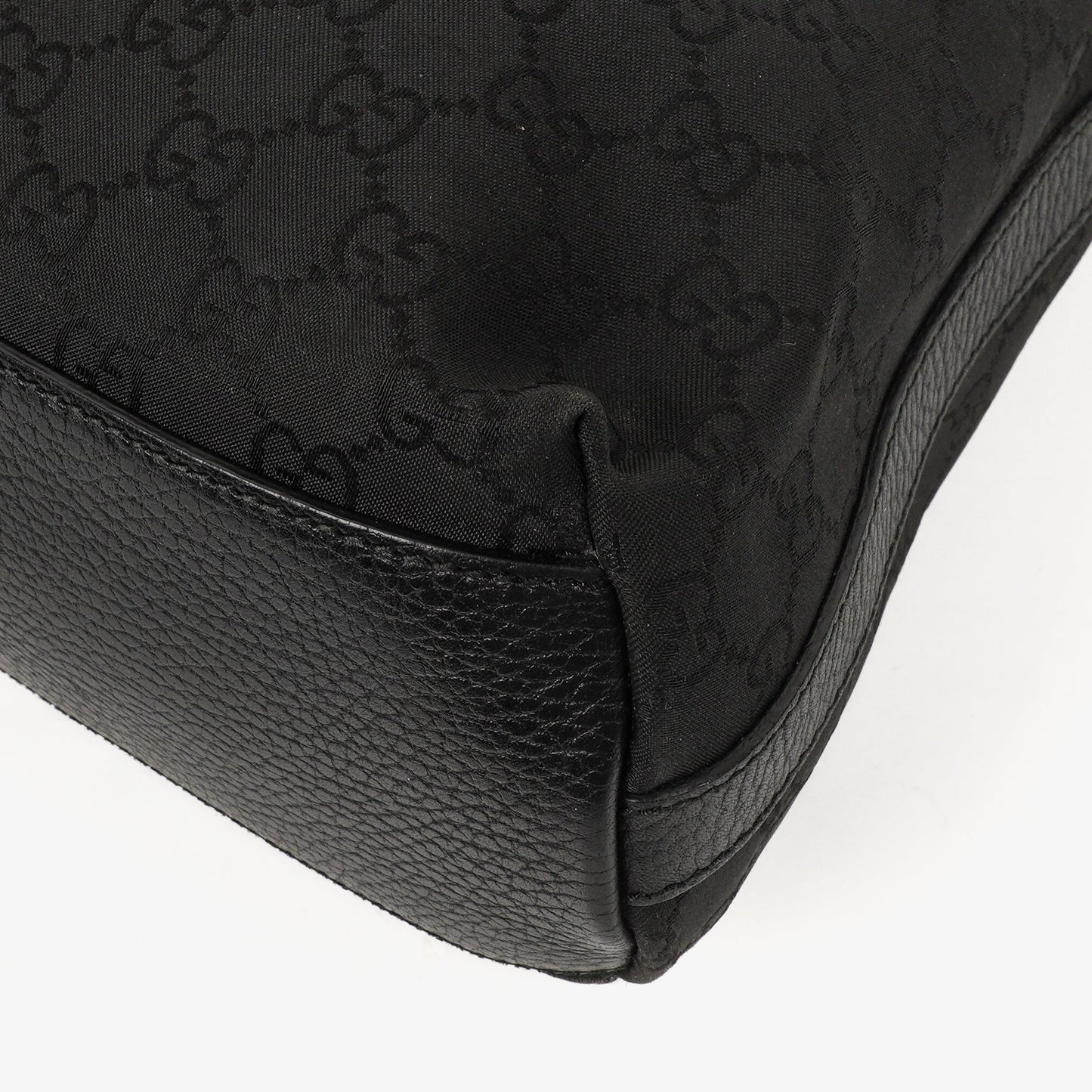 Gucci GG Canvas Charm Black Hobo Bag