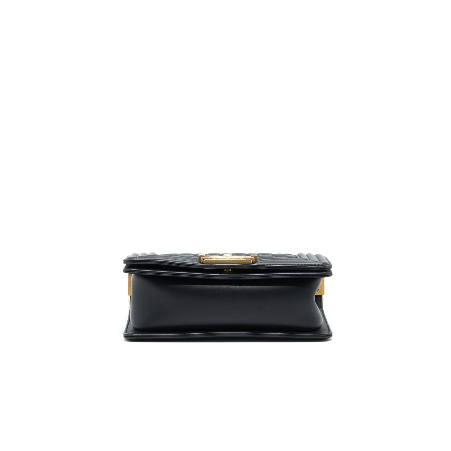 Chanel small boy Bag Calfskin Black with  serial27