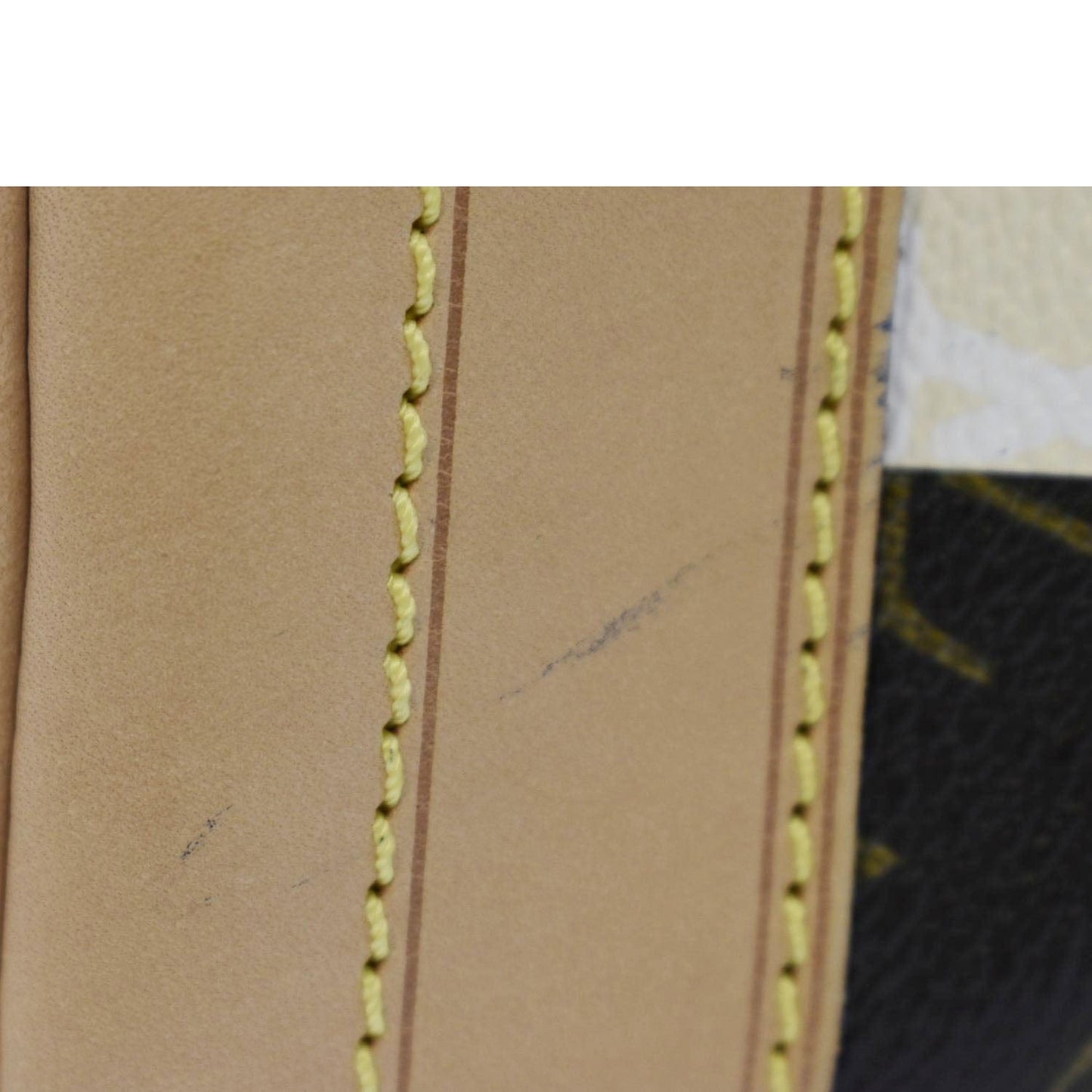 LOUIS VUITTON Noe Monogram Rayures Shoulder Bag Ivory