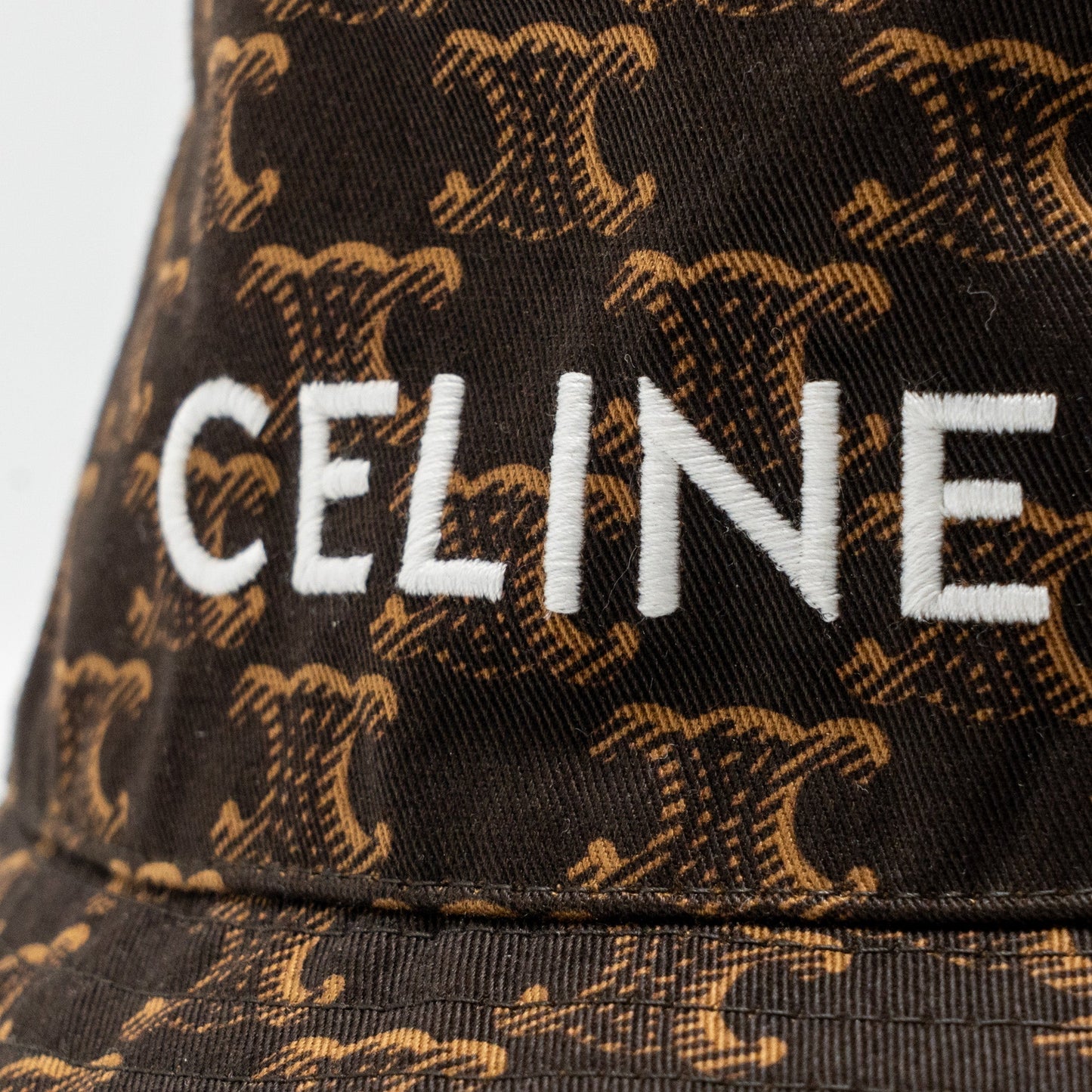 Celine Size M Triomphe Monogram Bucket Hat