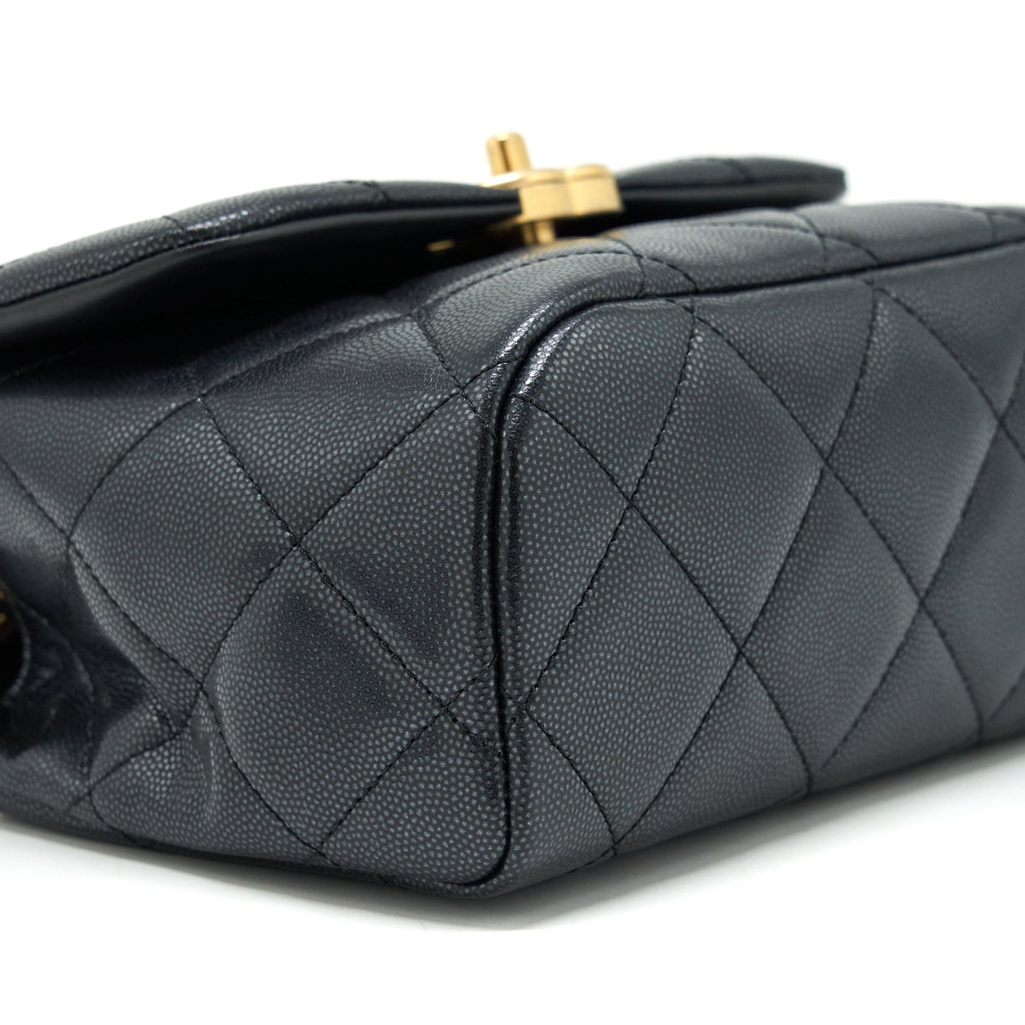 Chanel 22P New Square Flap Bag Caviar Black