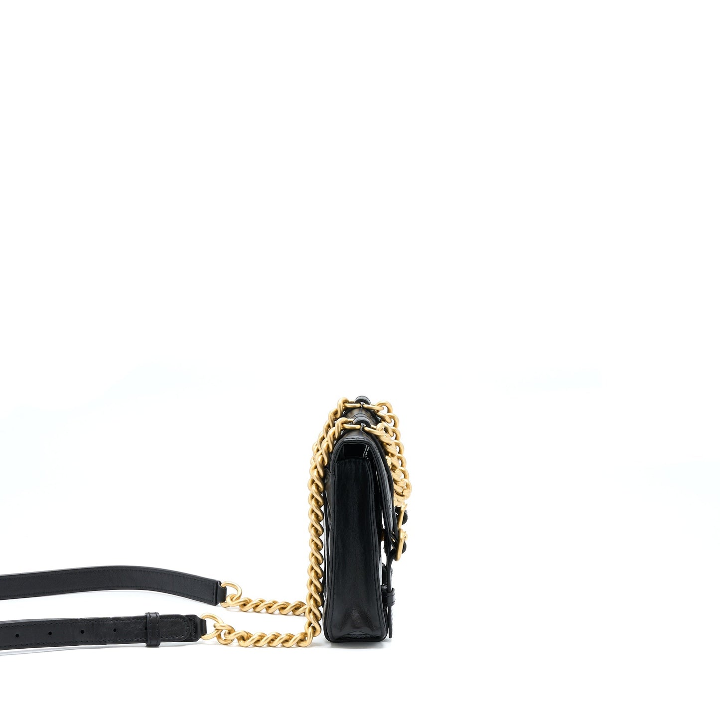 Chanel Seasonal Messenger Mini Flap Bag Aged Calfskin