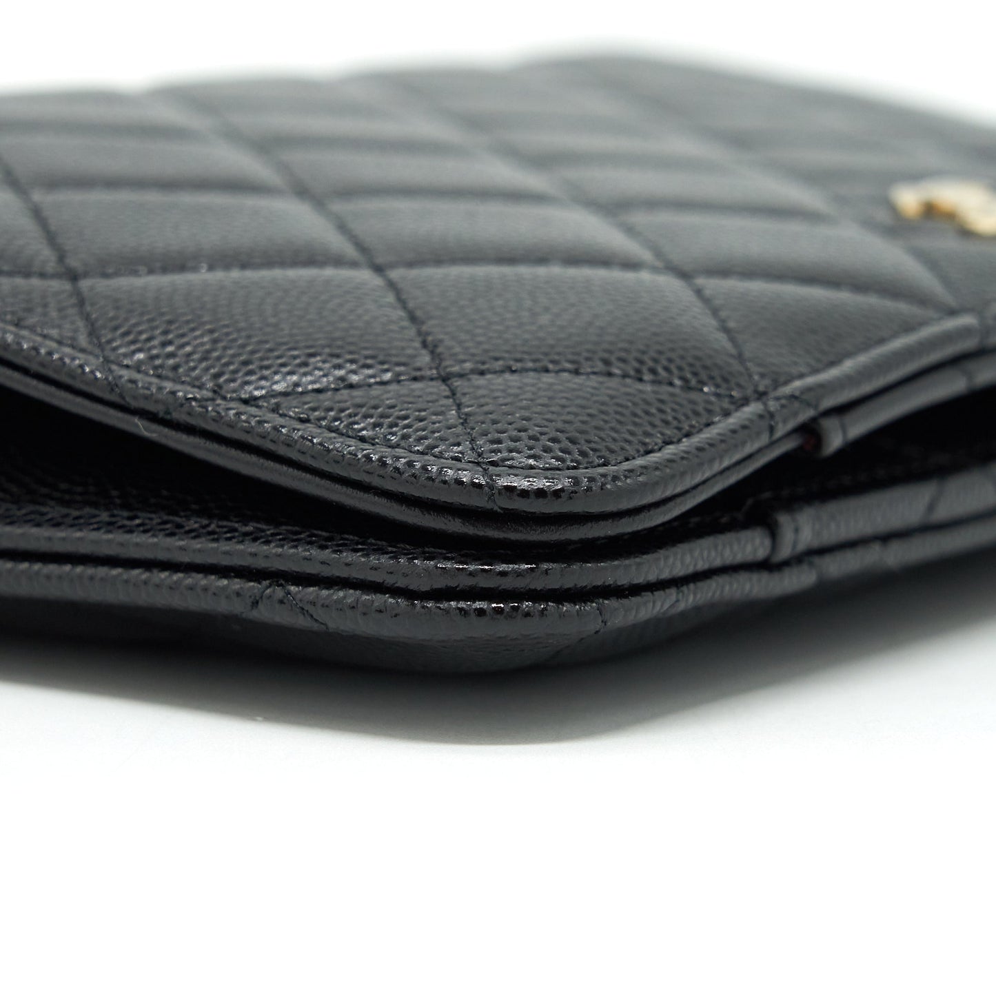 Chanel 22P 2 In 1 Wallet On Chain Caviar Black L