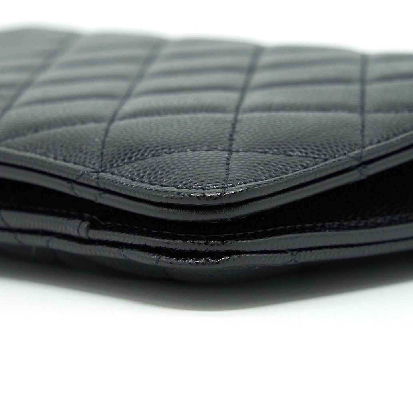 Chanel 22P 2 In 1 Wallet On Chain Caviar Black L