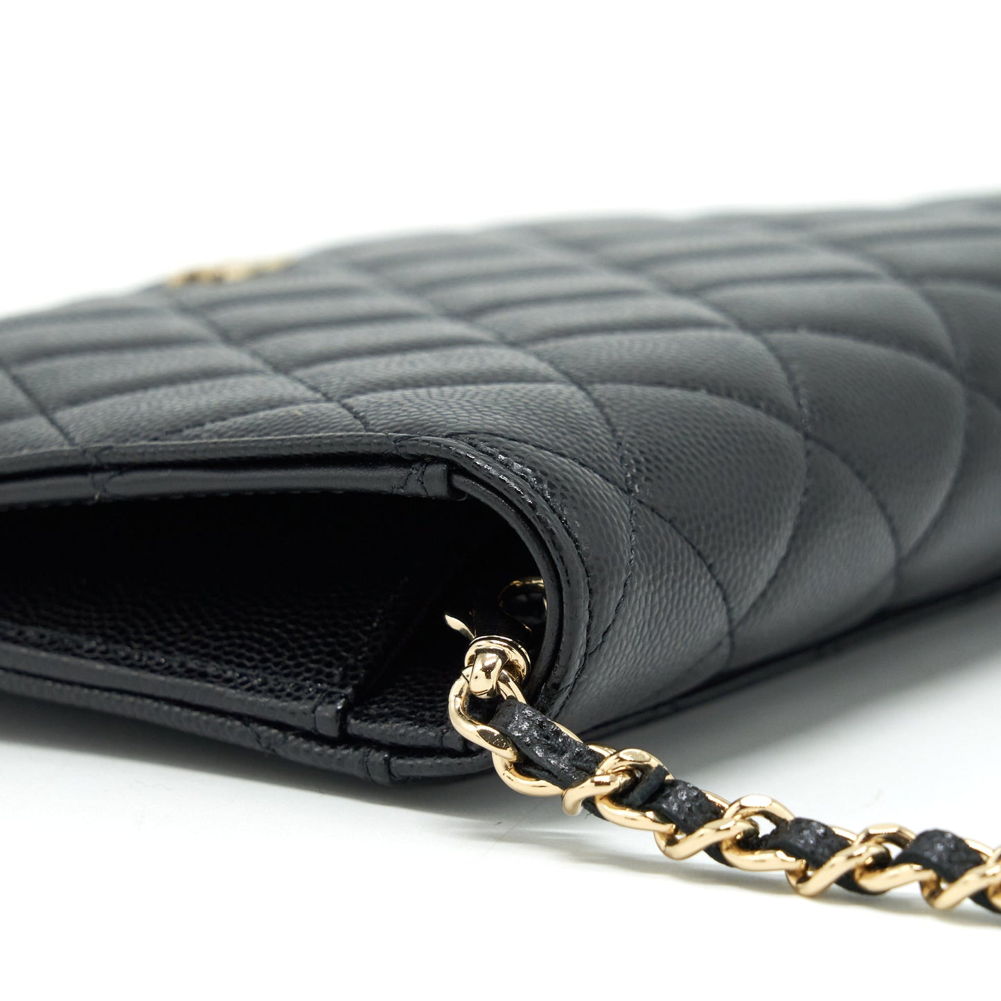 Chanel 22P 2 In 1 Wallet On Chain Caviar Black L