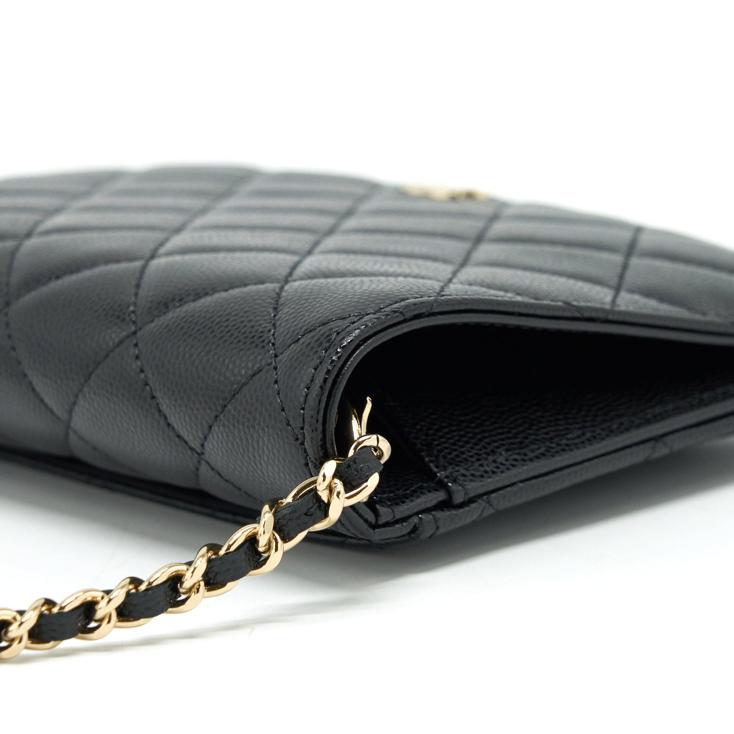 Chanel 22P 2 In 1 Wallet On Chain Caviar Black L