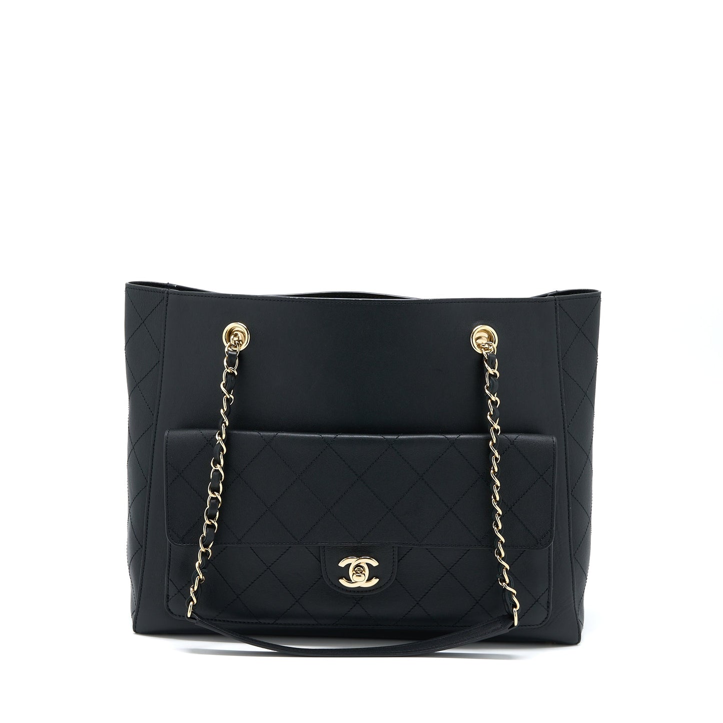 Chanel Tote Bag Lambskin Black L