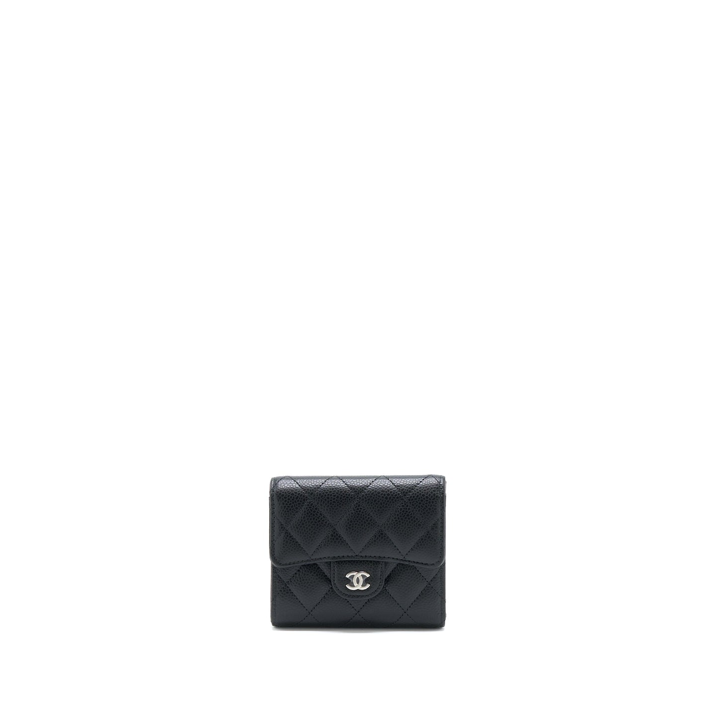 Chanel Classic Small Compact Wallet Caviar Black