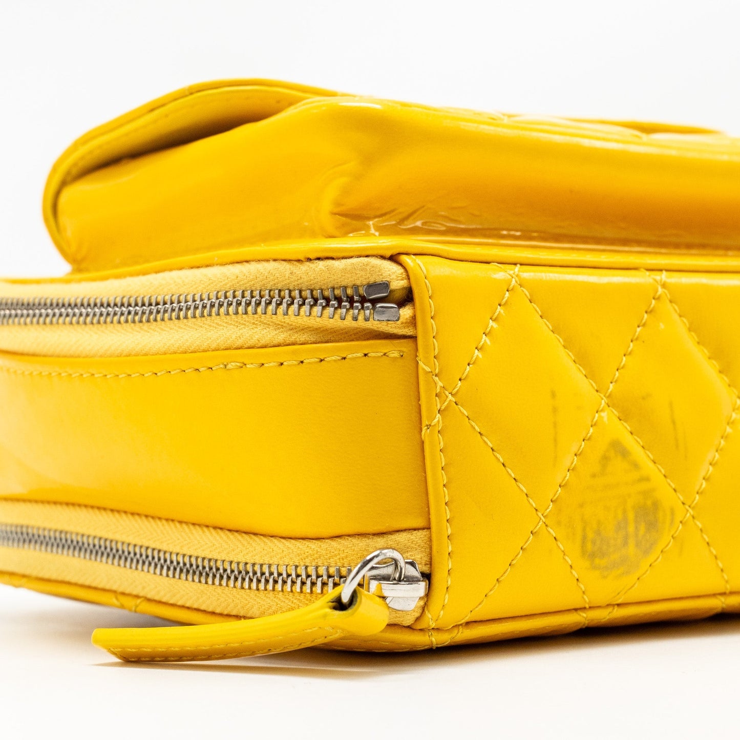 Chanel Pocket Box Camera Bag Patent Yellow