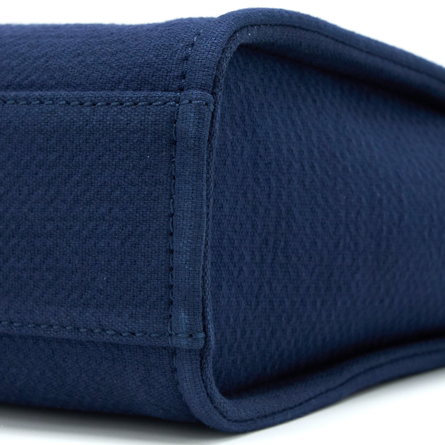 Chanel PM Deauville Tote Bag Canvas Navy  (Microchip)