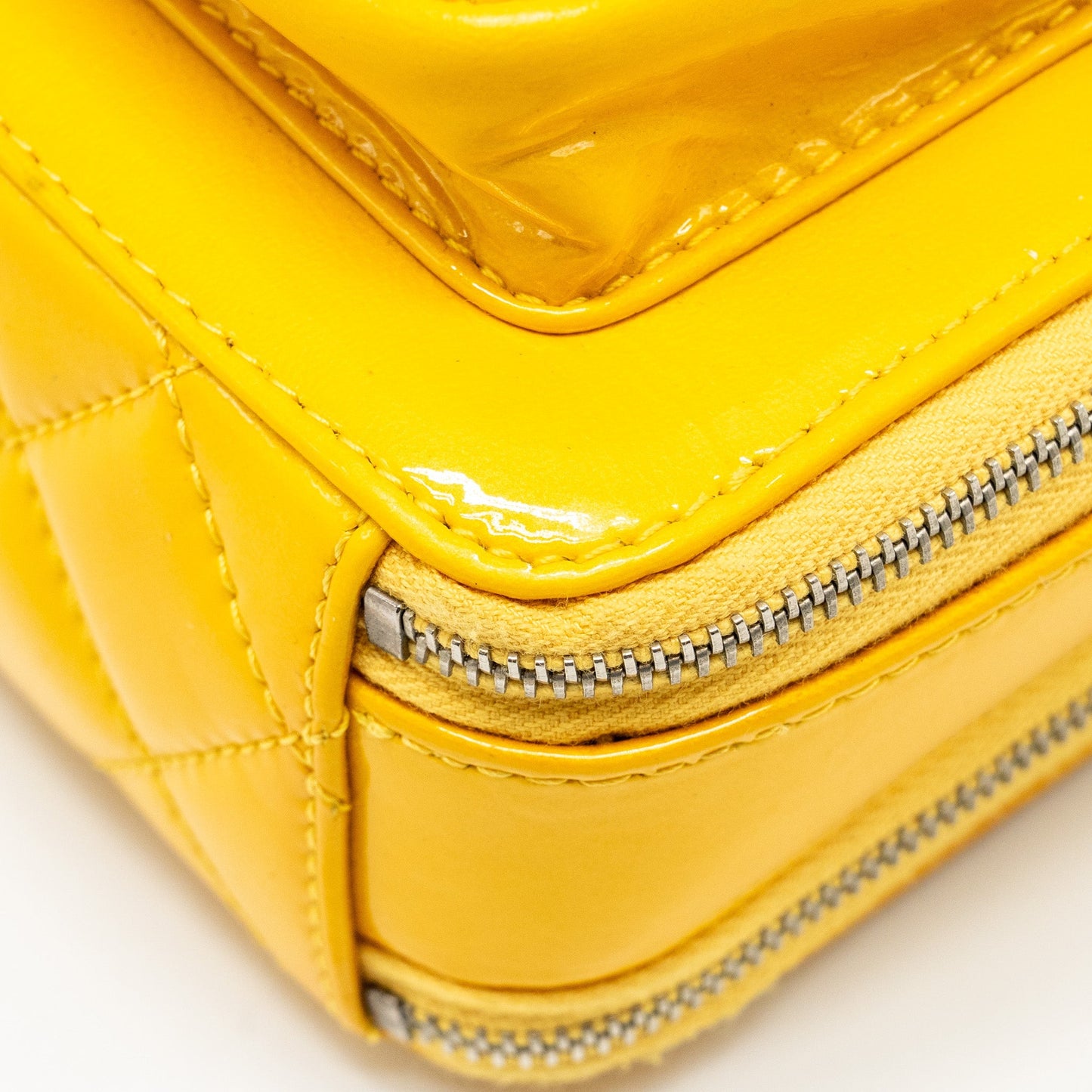 Chanel Pocket Box Camera Bag Patent Yellow