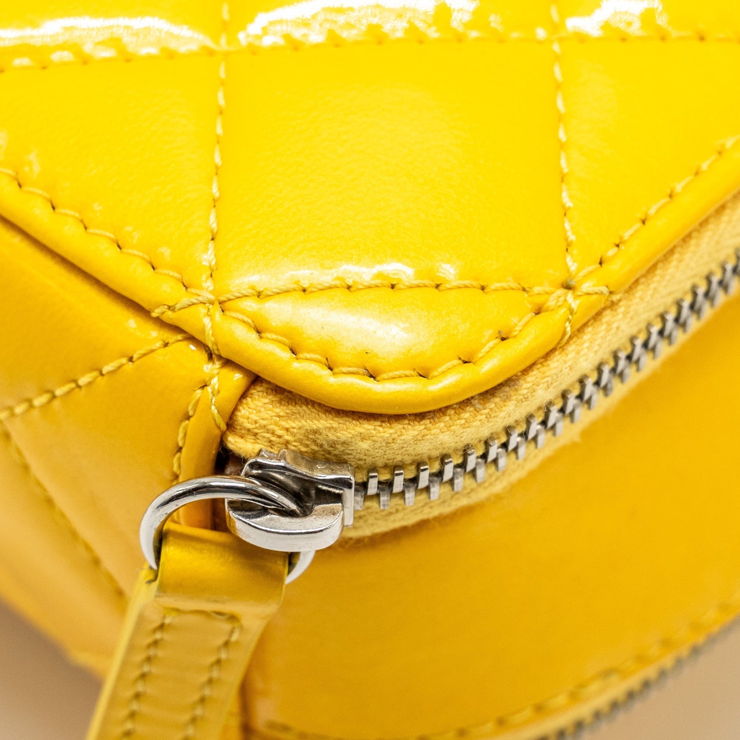 Chanel Pocket Box Camera Bag Patent Yellow