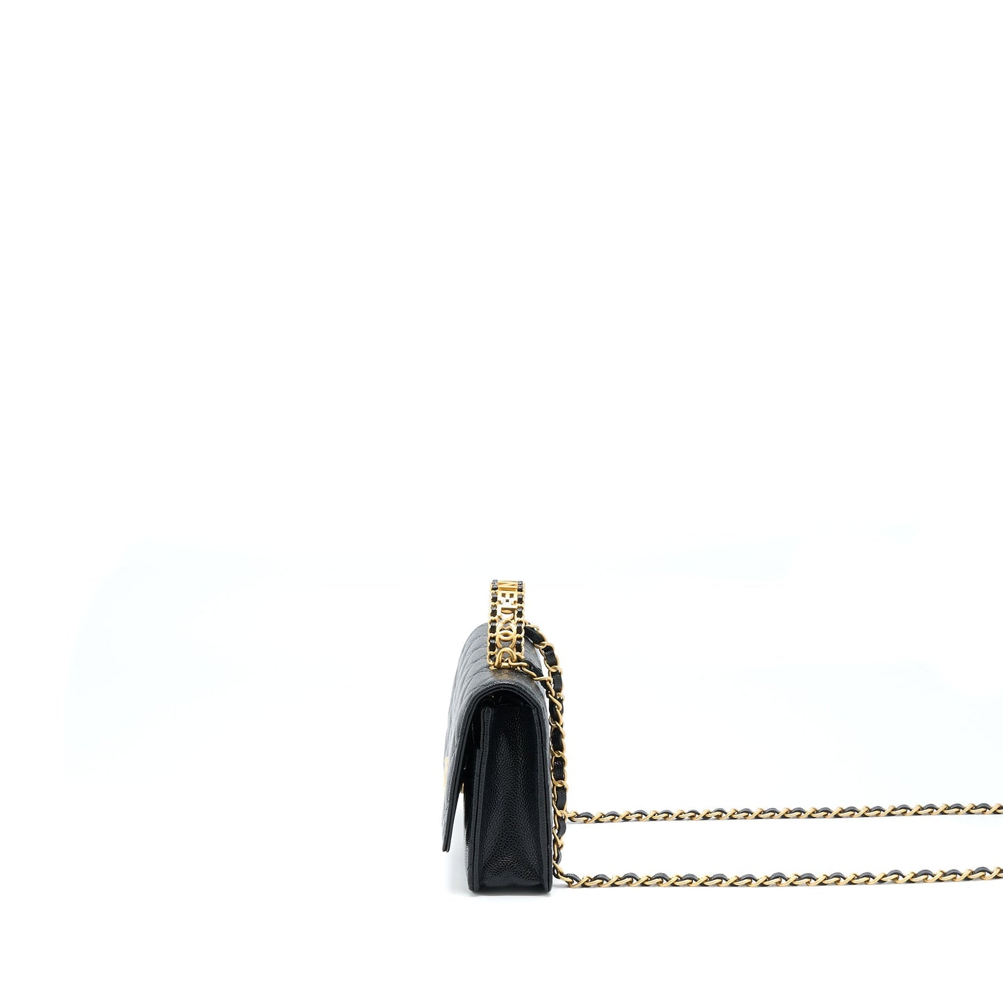 Chanel Top Handle Wallet On Chain Caviar Black