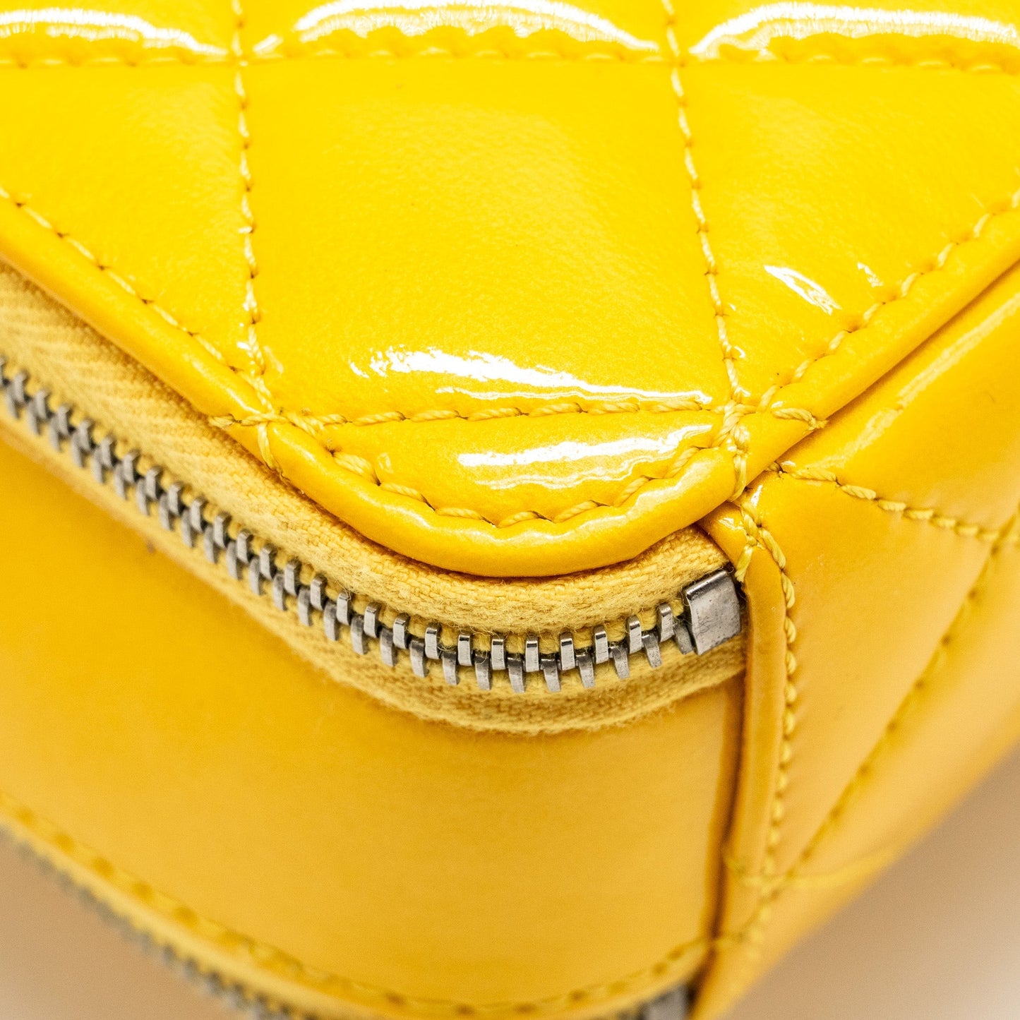 Chanel Pocket Box Camera Bag Patent Yellow