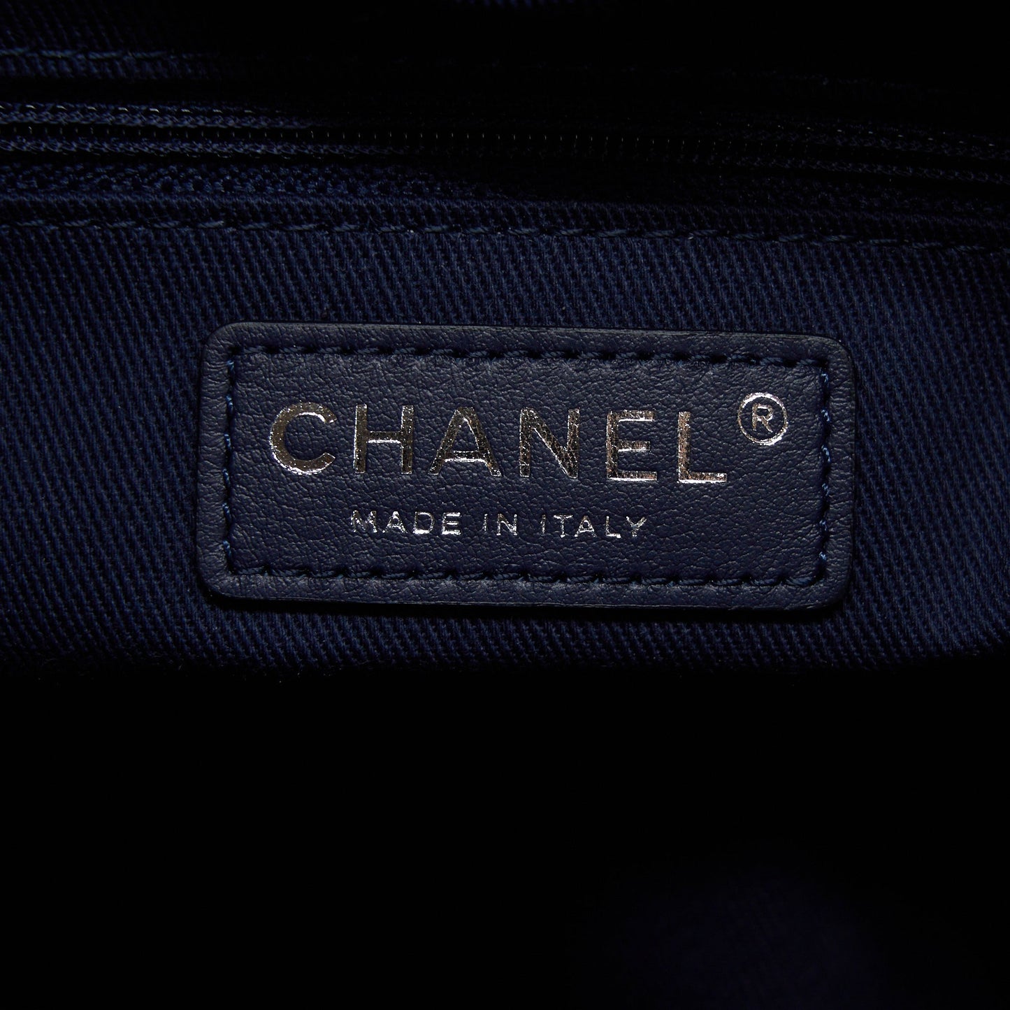Chanel PM Deauville Tote Bag Canvas Navy  (Microchip)