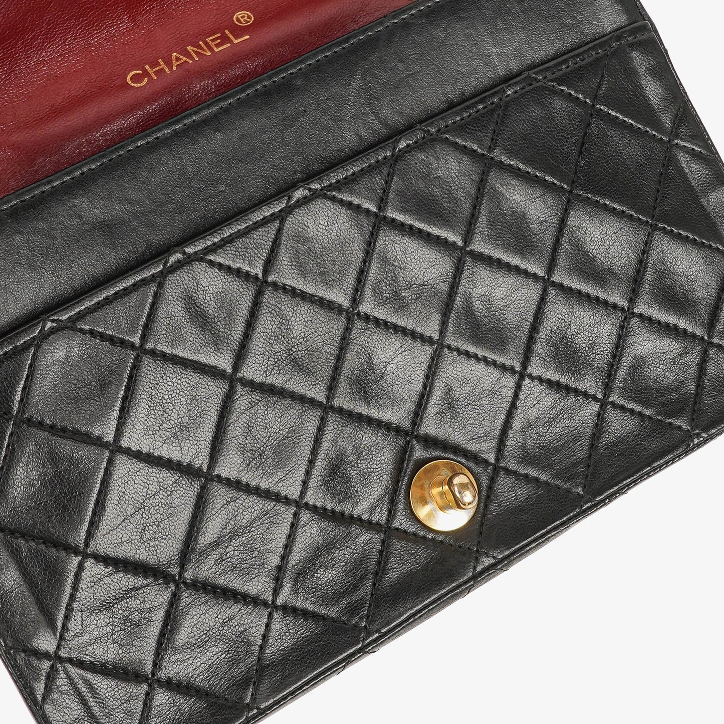 Chanel Full Flap Bag Black Quilted Lambskin 24K Gold-Plated Hardware