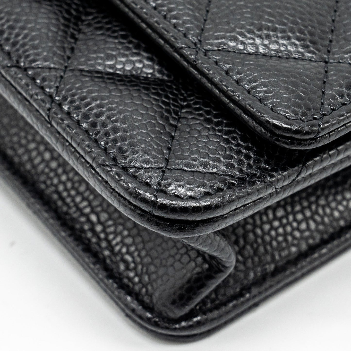 Chanel Classic Wallet on Chain Caviar black  (microchip)