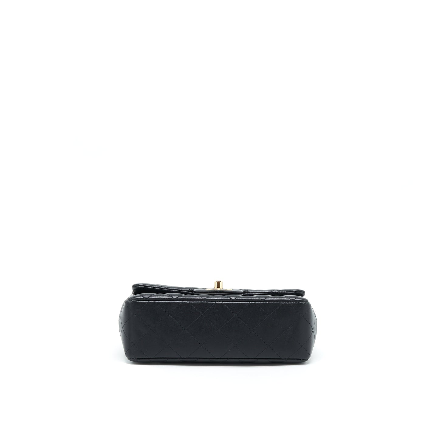 Chanel Mini Rectangular Flap Bag With Bag Charms Giant Chains Lambskin Black