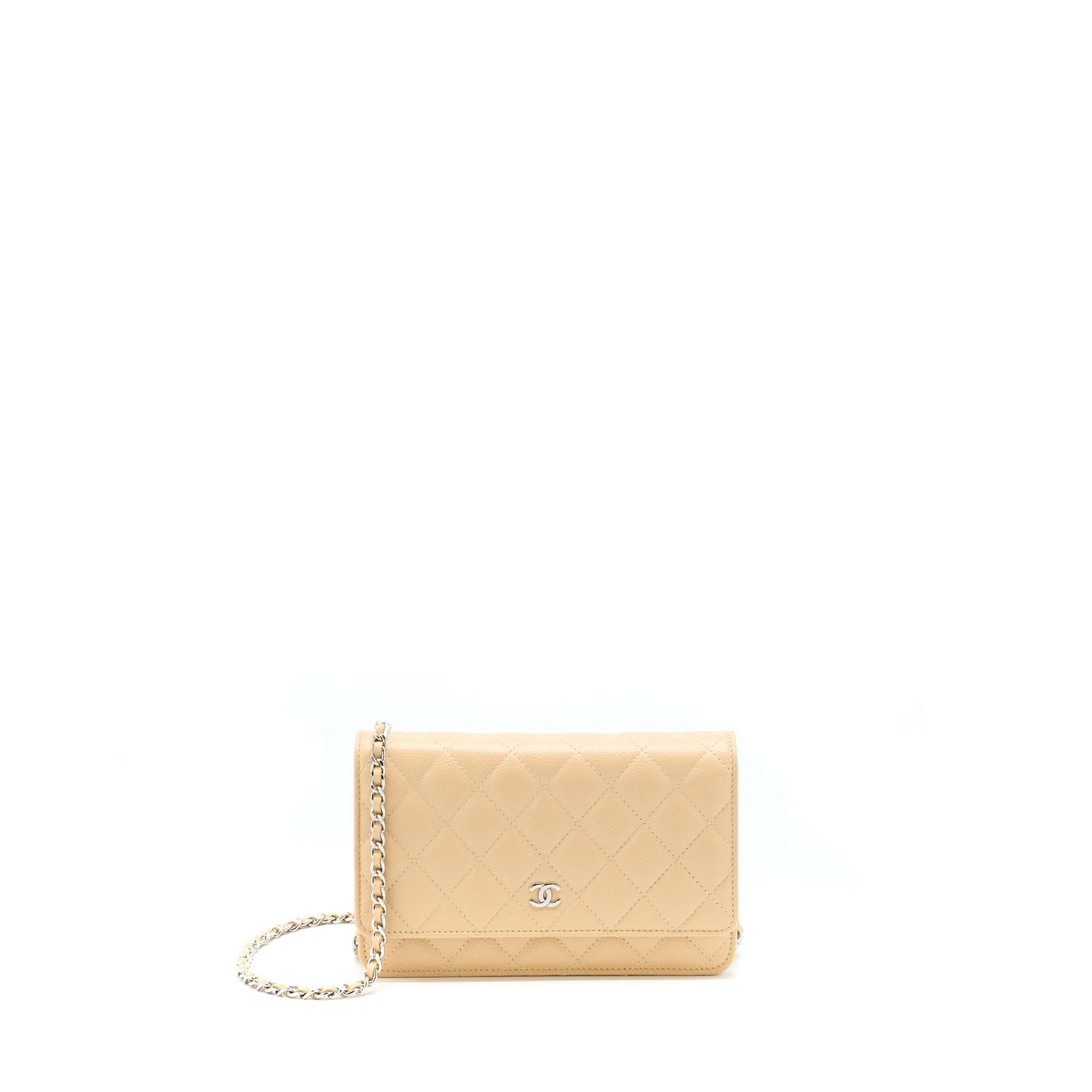 Chanel Classic Wallet On Chain Caviar Beige