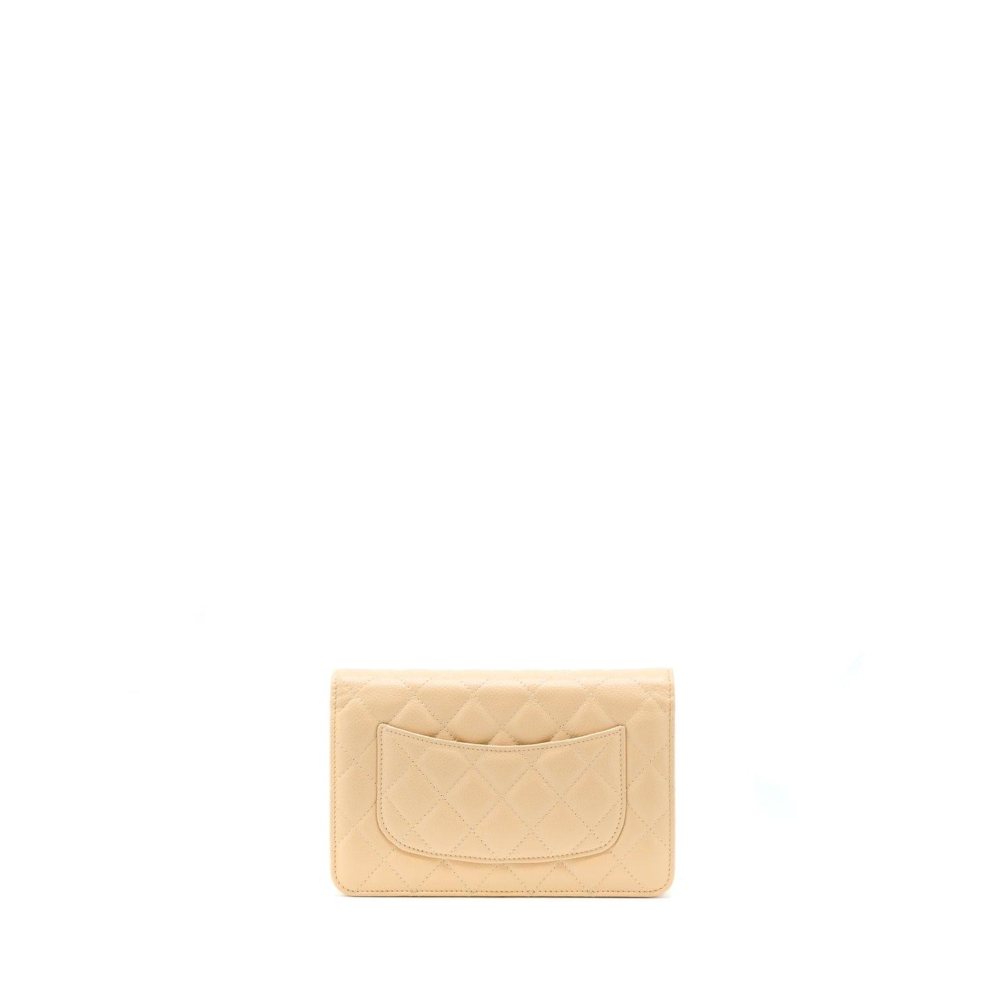 Chanel Classic Wallet On Chain Caviar Beige