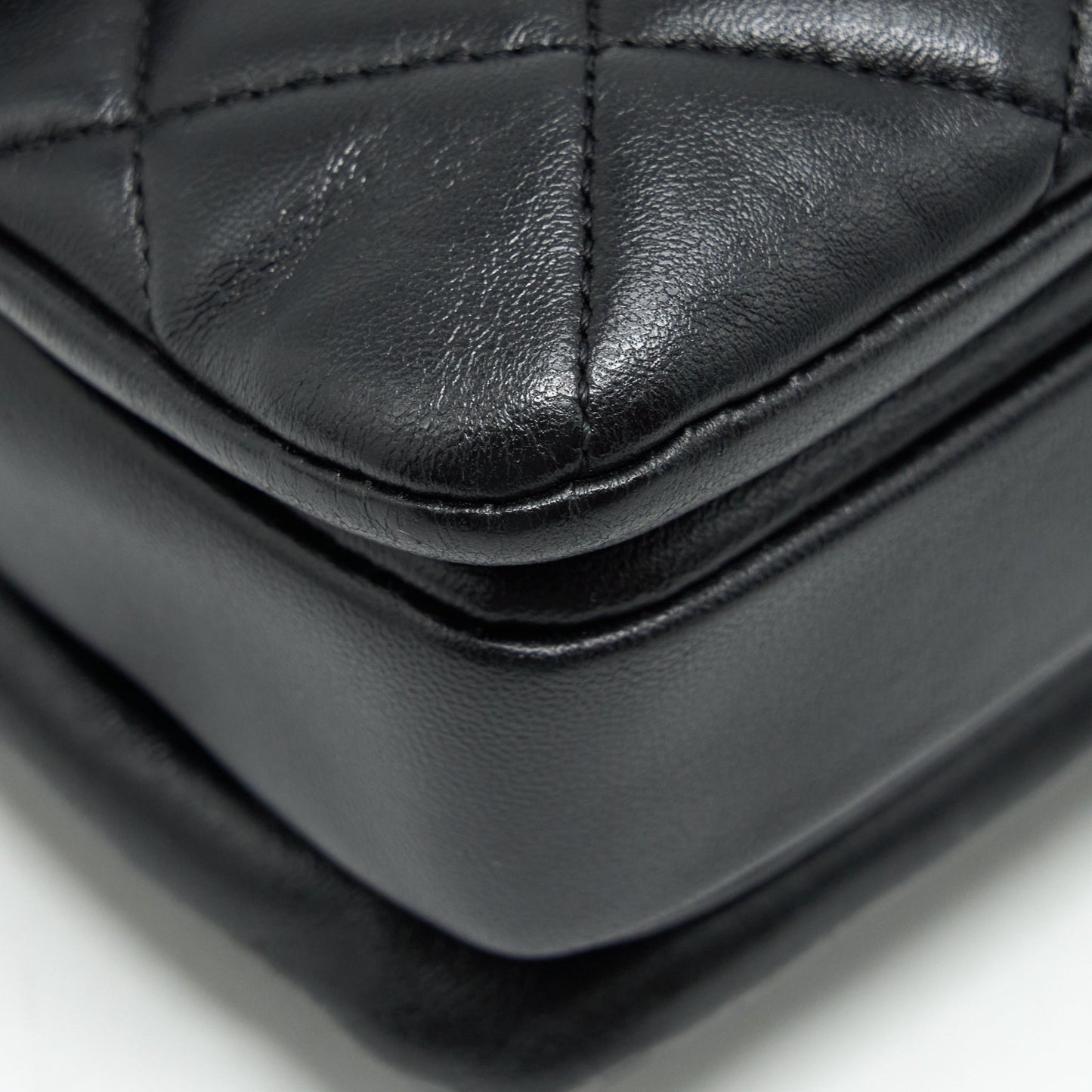 Chanel Small Trendy CC Flap Bag With Top Handle Lambskin Black L