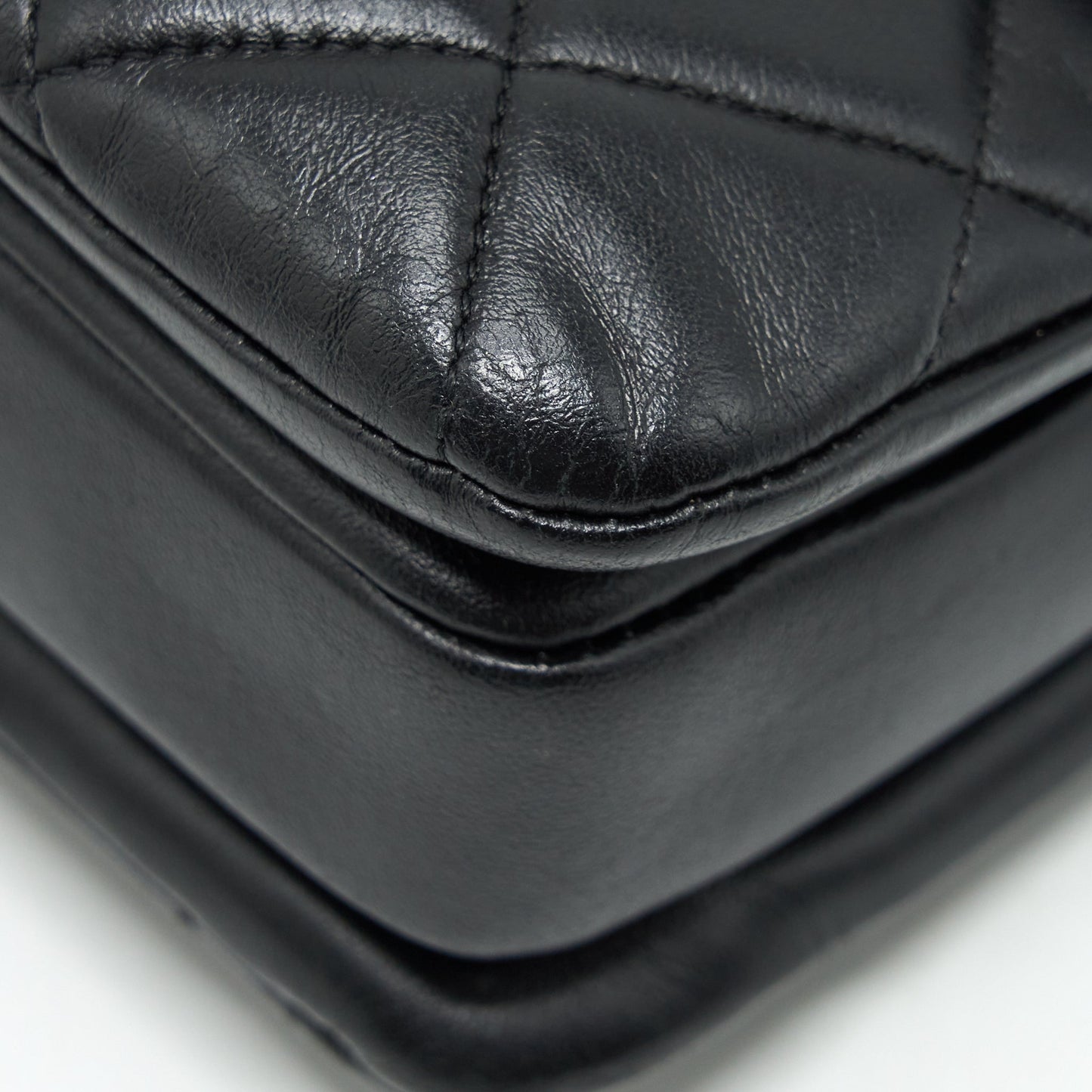 Chanel Small Trendy CC Flap Bag With Top Handle Lambskin Black L