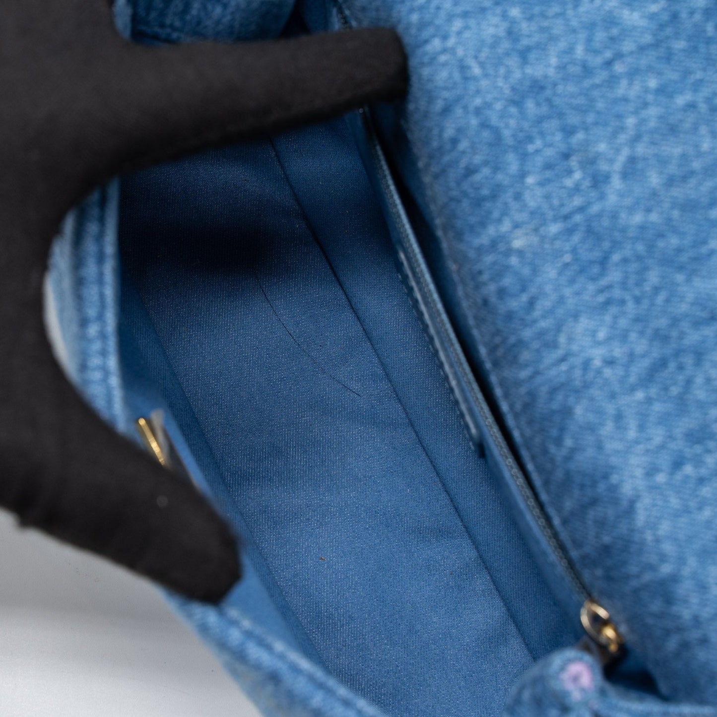 Chanel 22P Blue Denim Flap Bag Denim Blue Brushed  (Microchip)