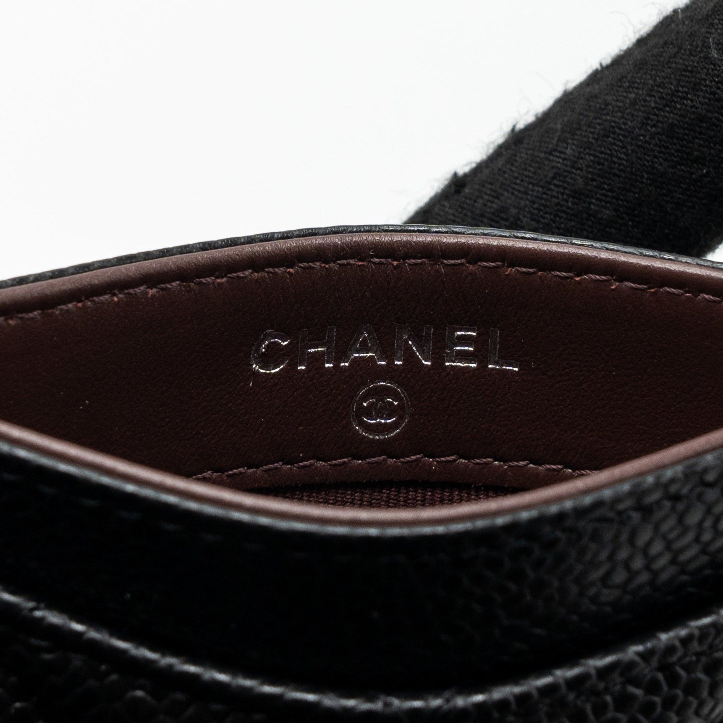 Chanel Classic Card Holder Caviar Black ( Microchip)