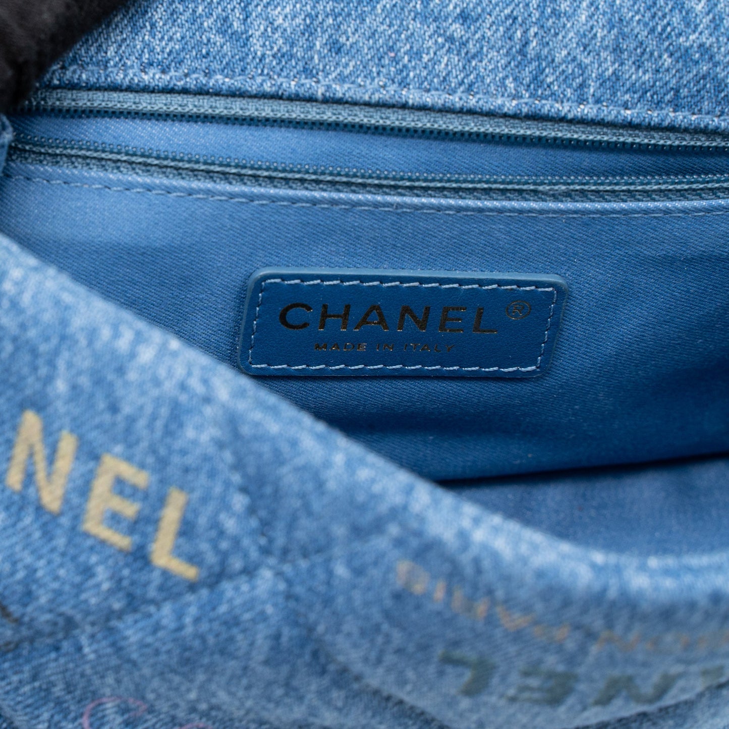 Chanel 22P Blue Denim Flap Bag Denim Blue Brushed  (Microchip)