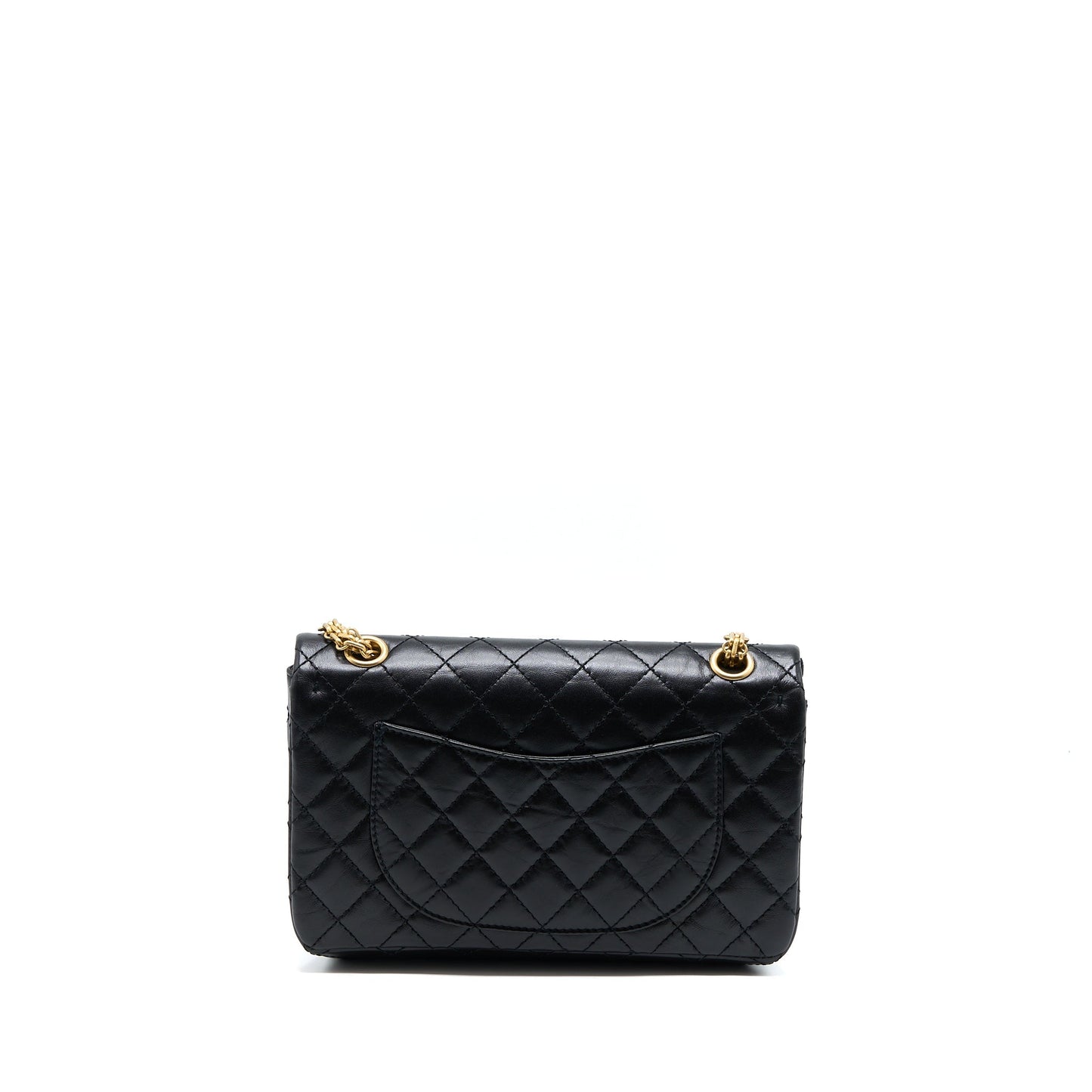 Chanel Small 2.55 Reissue Flap Bag Aged Calfskin Black Brushed