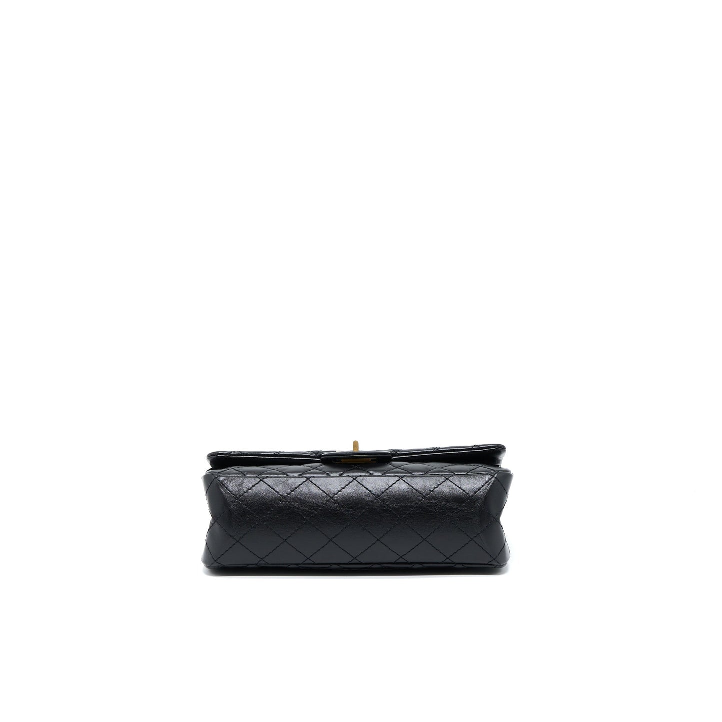 Chanel Small 2.55 Reissue Flap Bag Aged Calfskin Black Brushed