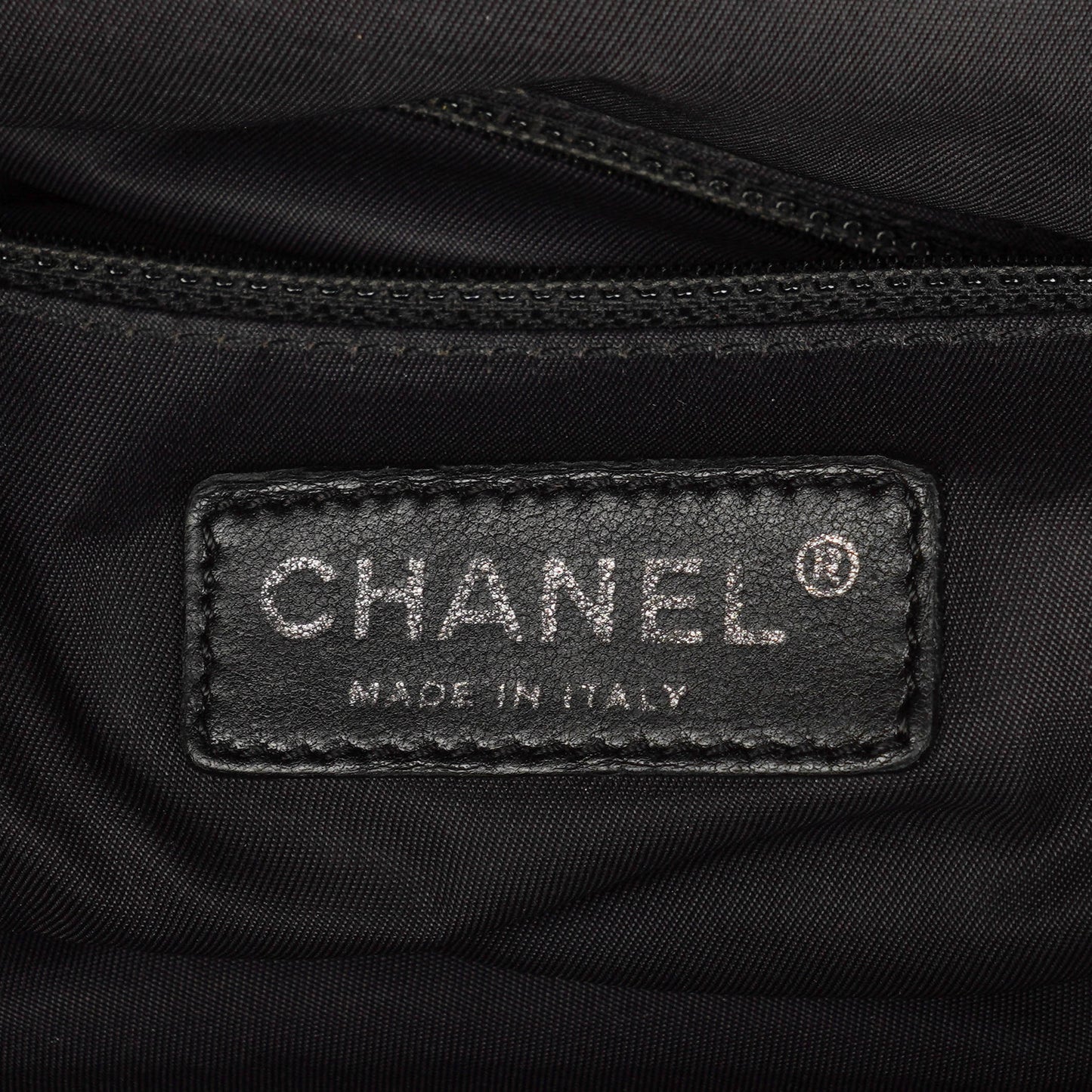 Chanel Black Biarritz Coated Canvas Quilted Large Duffle Bag